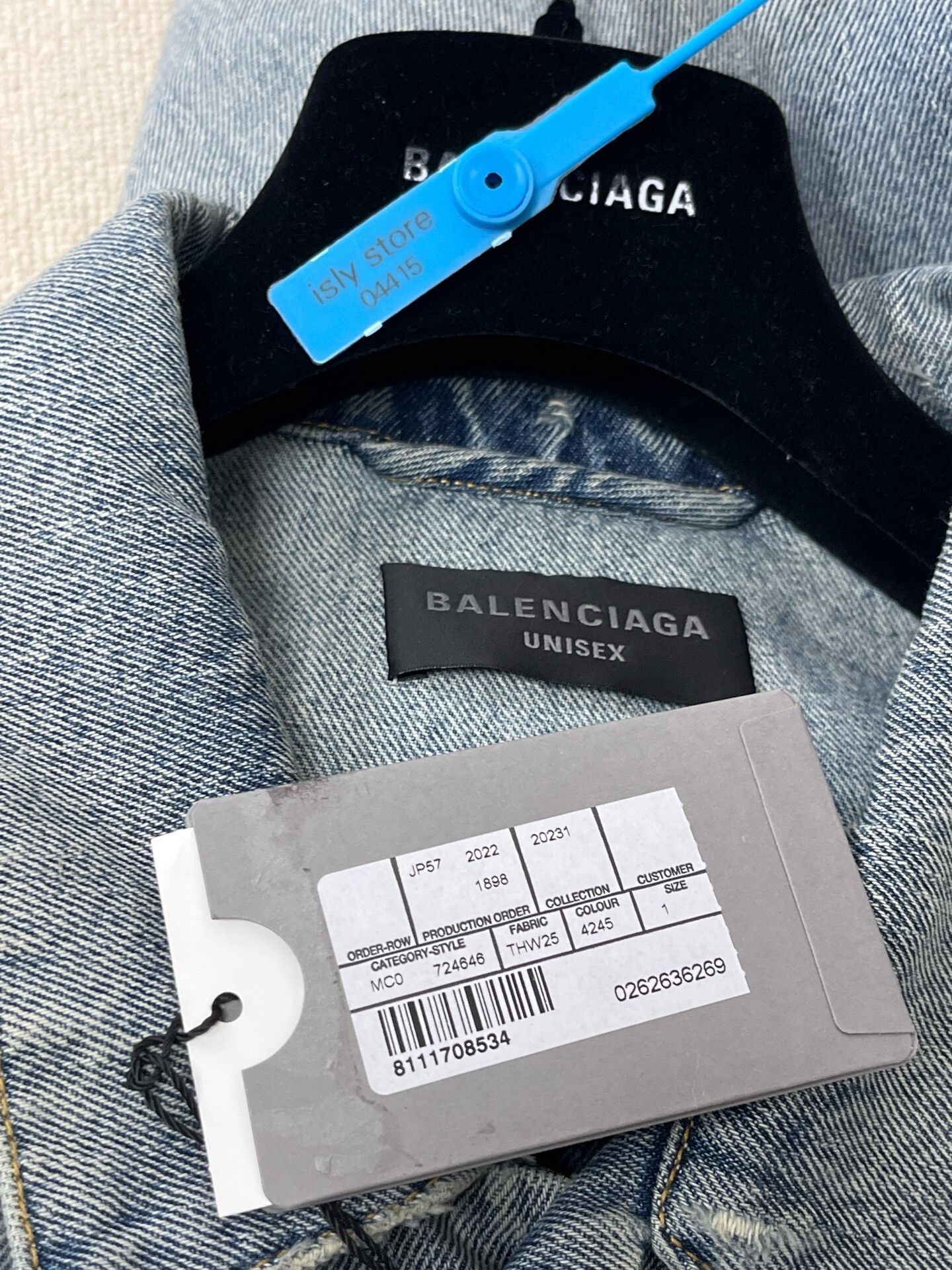 Balenciaga Logo Denim Jacket for Men