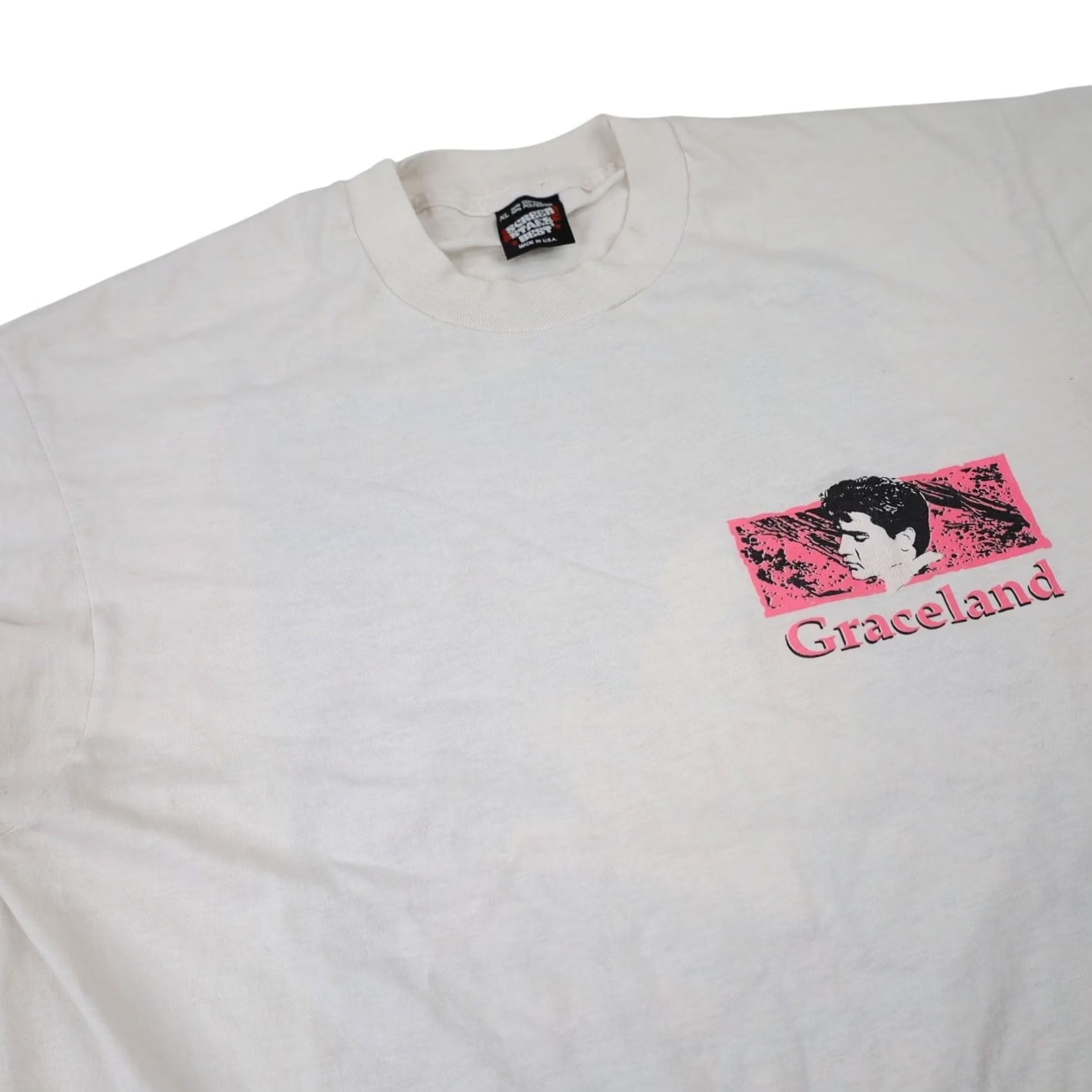 Vintage VINTAGE Elvis Presley The King Graceland Art Graphic T Shirt Shirt Mens XL White 90s Boys Girls? Size US XL / EU 56 / 4 - 5 Thumbnail