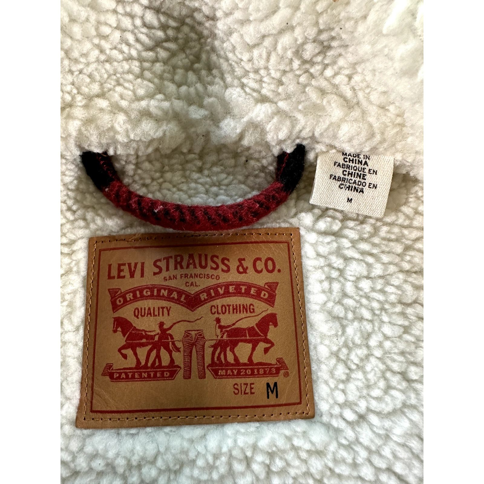 Levi's Levis Womens Med Boyfriend Jacket Plaid Flannel Sherpa Lined Size M / US 6-8 / IT 42-44 - 6 Thumbnail