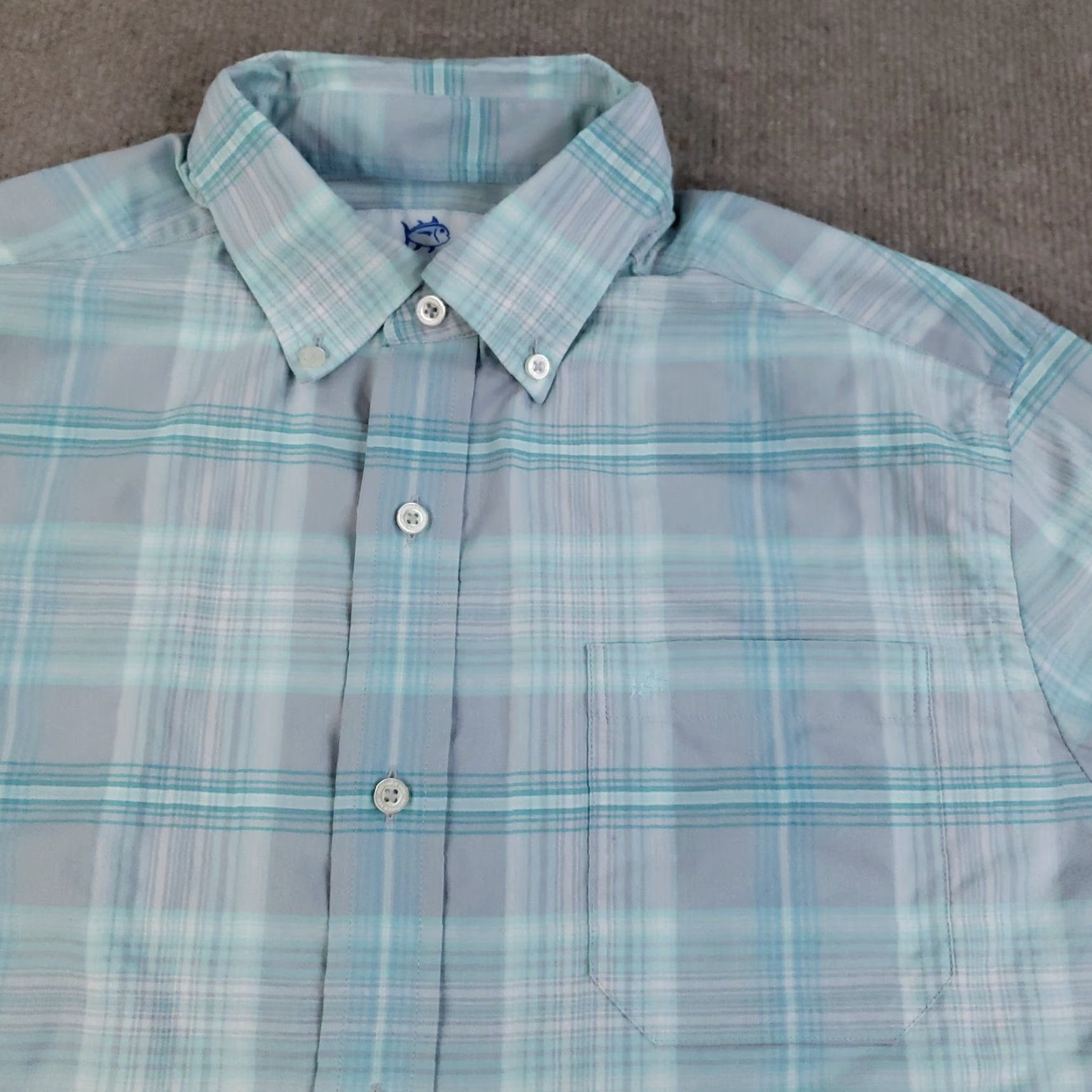 Southern Tide VINTAGE not applicable; ignore. Title: Southern Tide Shirt Men Medium Blue Plaid Button Down Long Sleeve Stretch Casual Size US M / EU 48-50 / 2 - 6 Thumbnail