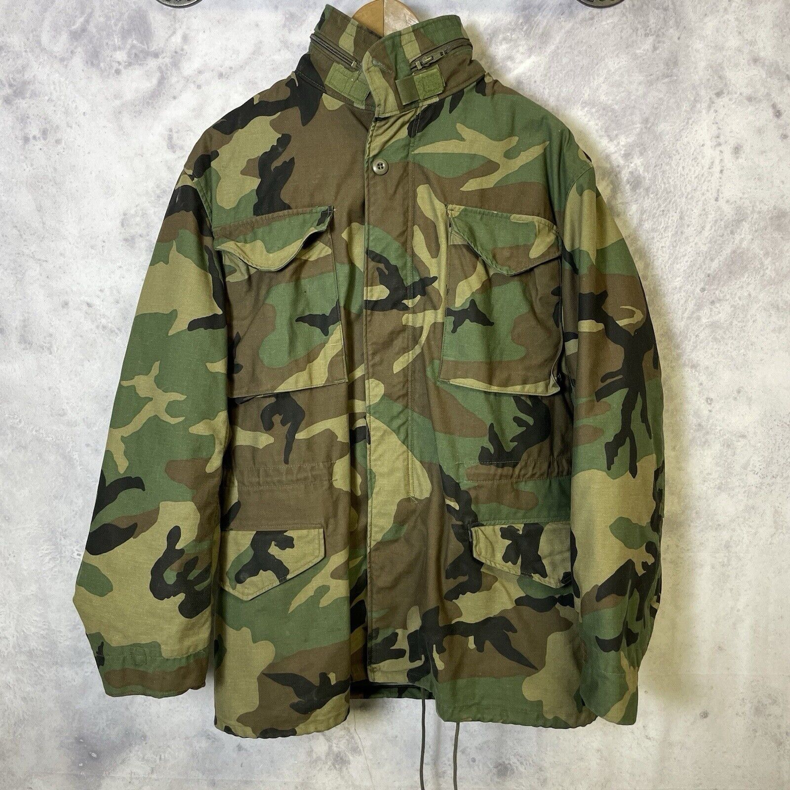 Vintage Vintage Military Camo Field Coat Jacket Mens Small Long Cold Size US S / EU 44-46 / 1 - 1 Thumbnail