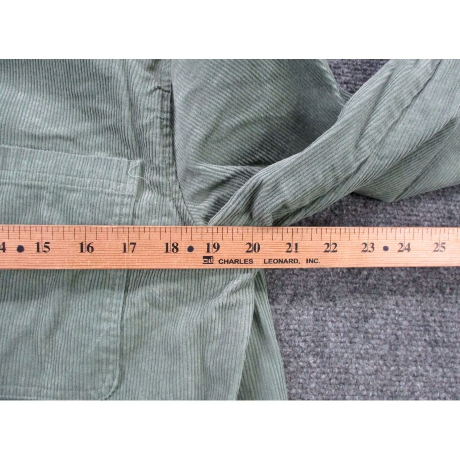 Vintage Passenger Shirt Mens L Green Corduroy Button-Up Casual Beach Summer Leather? Size US L / EU 52-54 / 3 - 6 Thumbnail