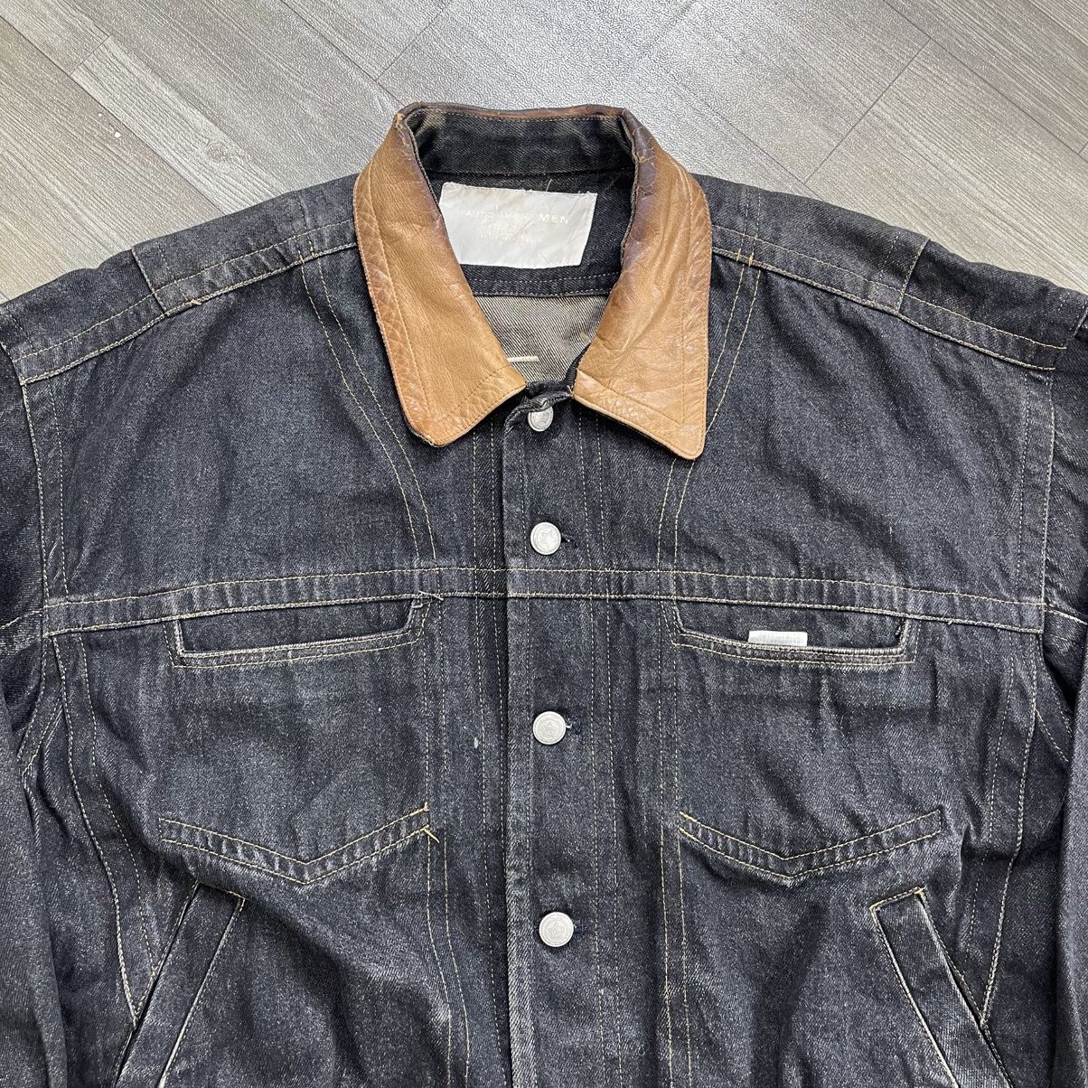 Japanese Brand 1999s Vintage Lautremont Men Embroidery Leather Denim Jacket Size US L / EU 52-54 / 3 - 15 Thumbnail
