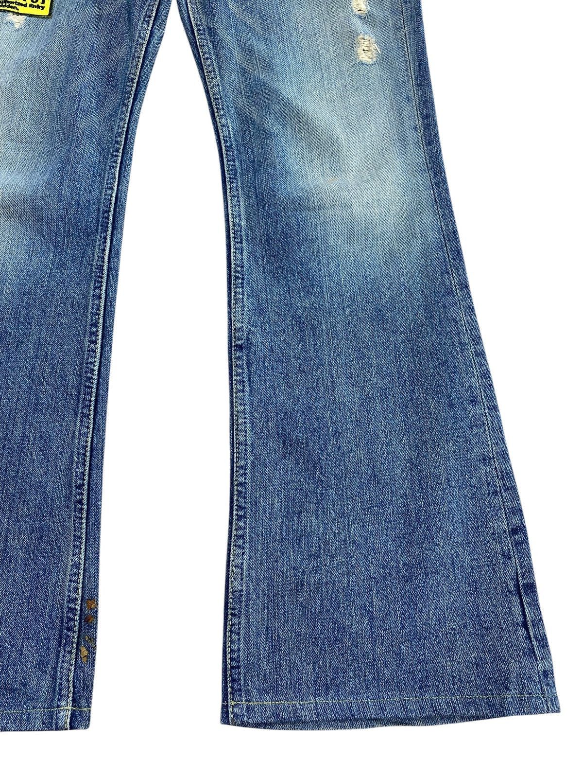 Other Japanese Brand Faded Wash Ripped Style Flare Jeans Size US 30 / EU 46 - 6 Thumbnail