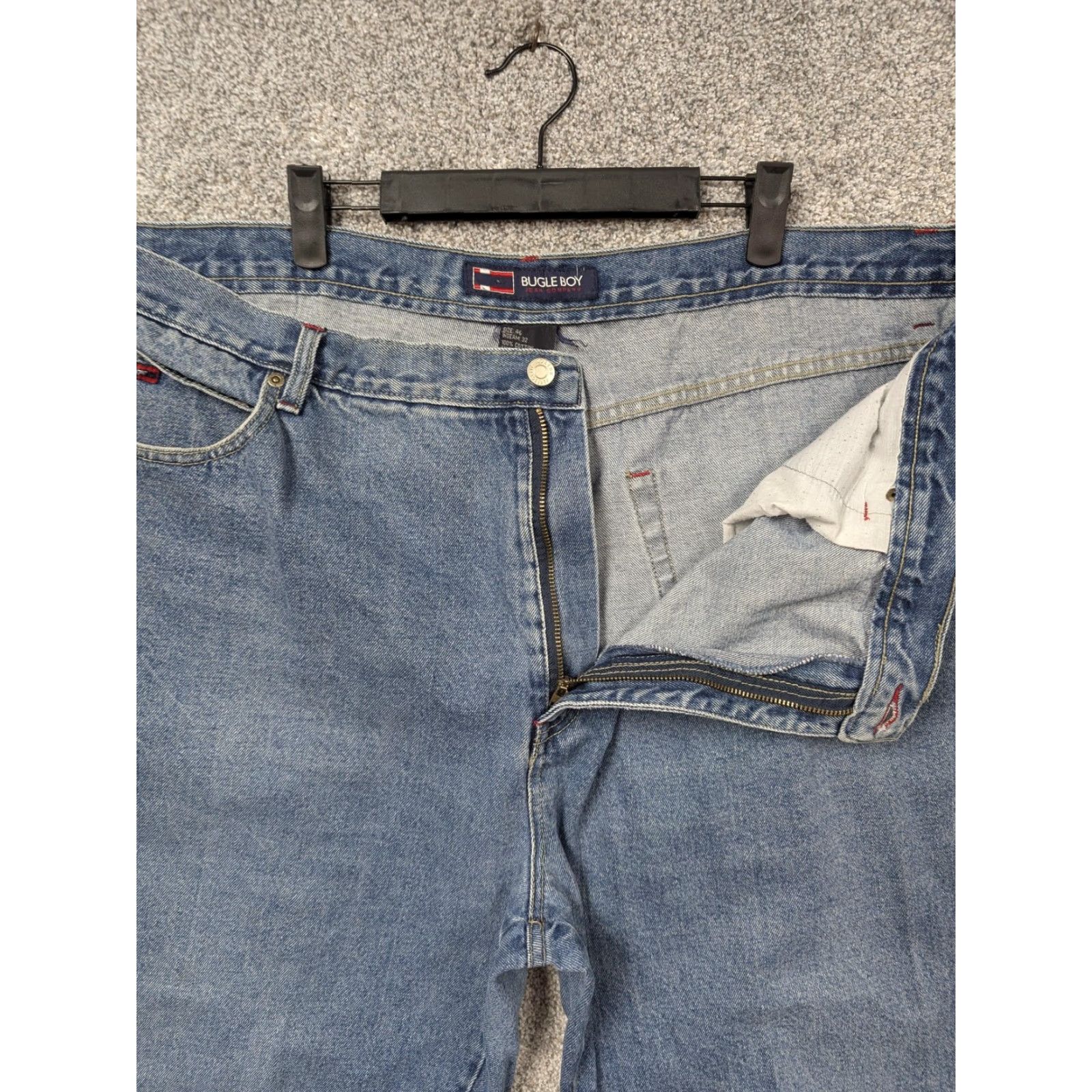 Bugle Boy VINTAGE Bugle Boy Jeans 44x28.5 Relaxed Fit High Rise Skater Streetwear Mens Jeans 90s Grunge Retro Blue Denim Size US 30 / EU 46 - 5 Thumbnail