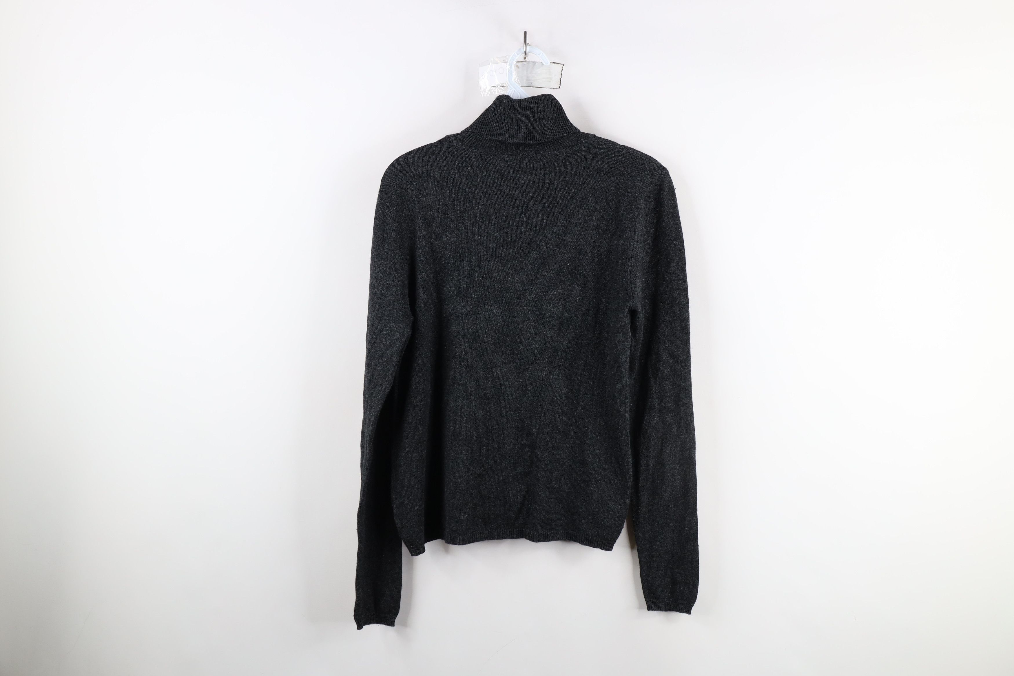 Vintage Vintage 90s Streetwear Silk Knit Turtleneck Sweater Gray Size M / US 6-8 / IT 42-44 - 8 Thumbnail