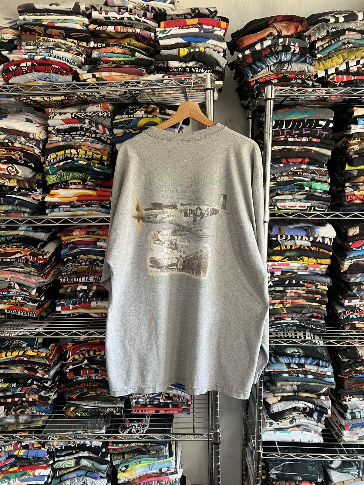 Other 90s RP55 USA Tuskegee Airmen Army Marines War GYM Tee Size US XXL / EU 58 / 5 - 4 Thumbnail