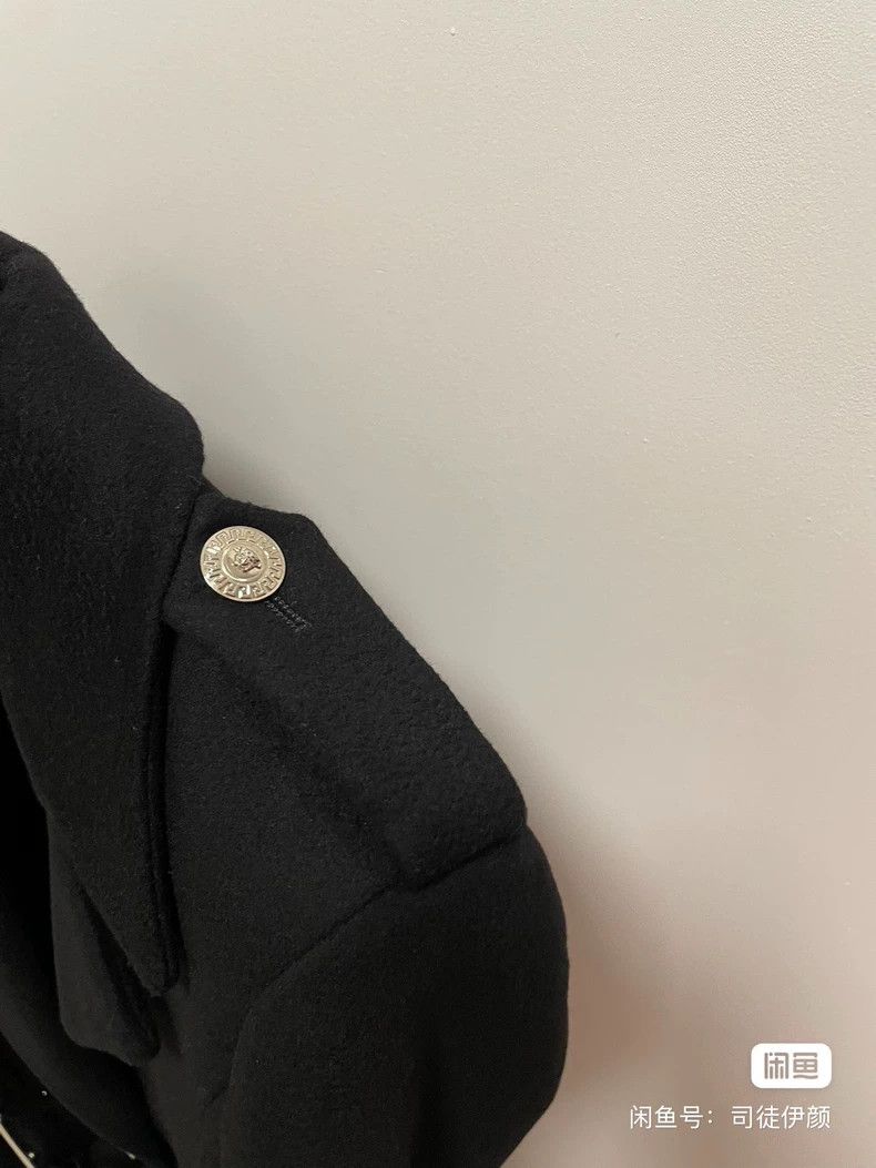 Versace Versace Classic black wool coat Size S / US 4 / IT 40 - 8 Thumbnail