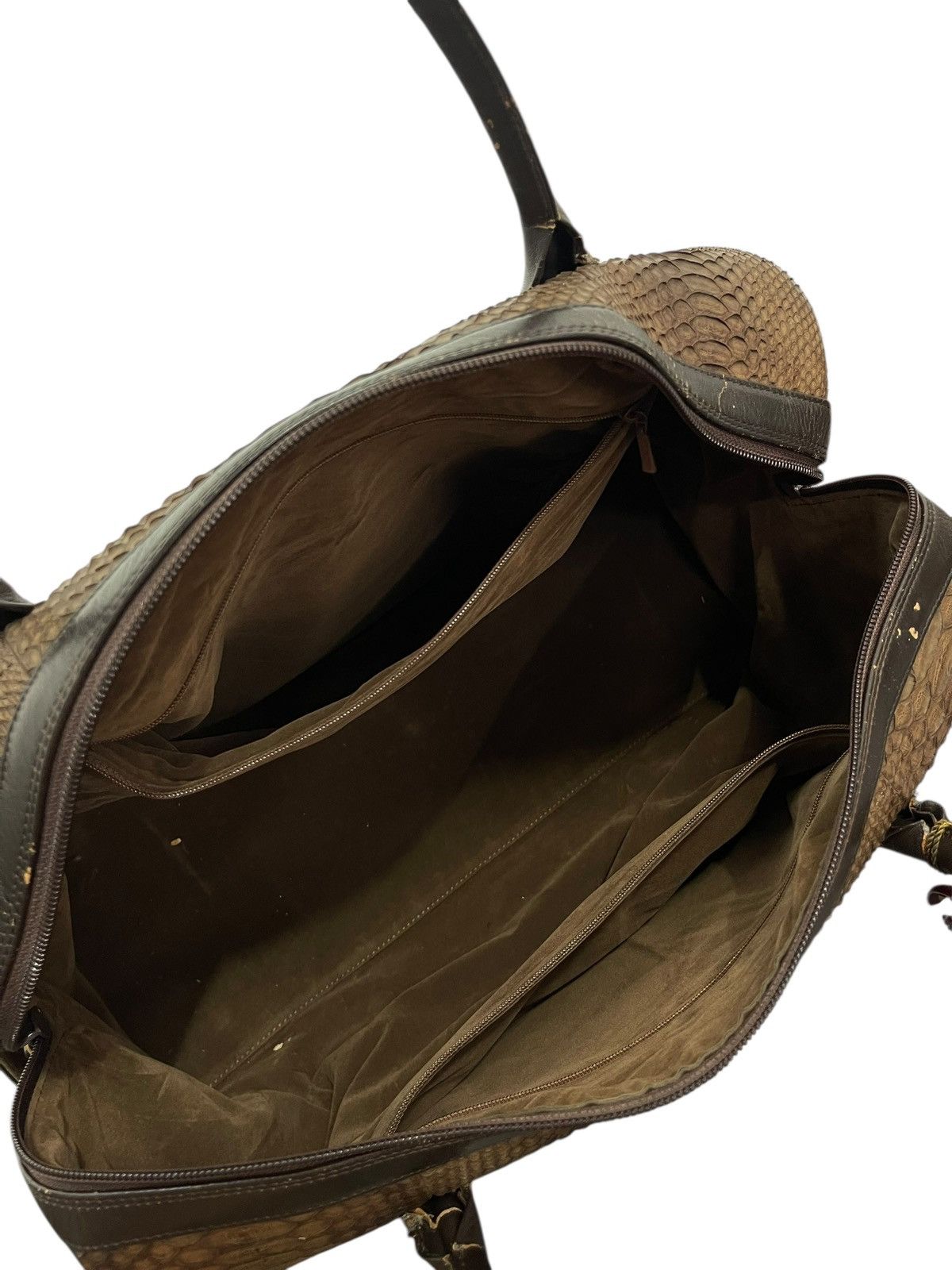 Genuine Leather Full Leather Python Vtg JRA Japan Boston Bag 5🟩 Size ONE SIZE - 14 Thumbnail