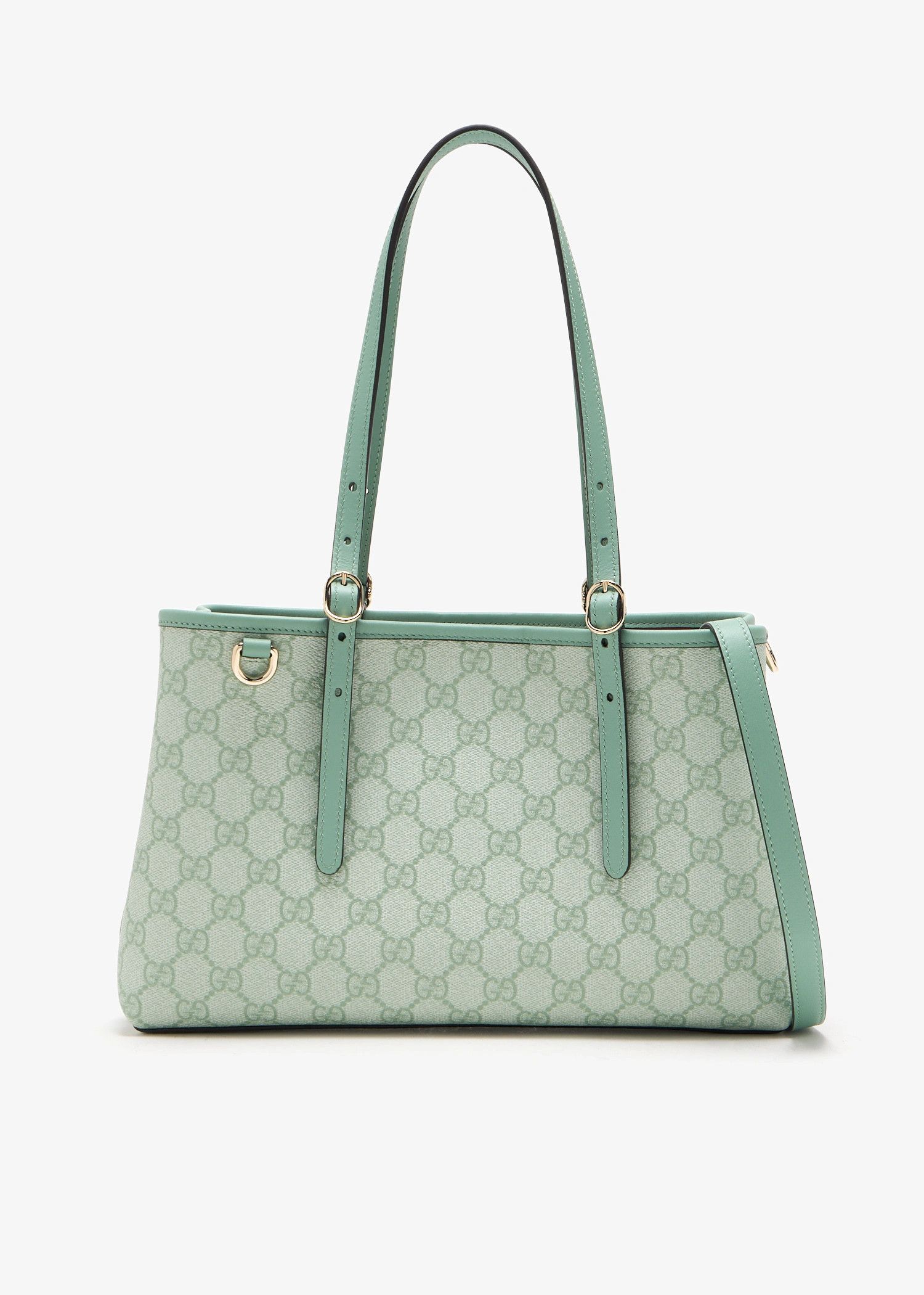 Gucci o1la5ras0526 Size: OS / GG Emblem Medium Tote Bag in Green Size ONE SIZE - 1 Thumbnail