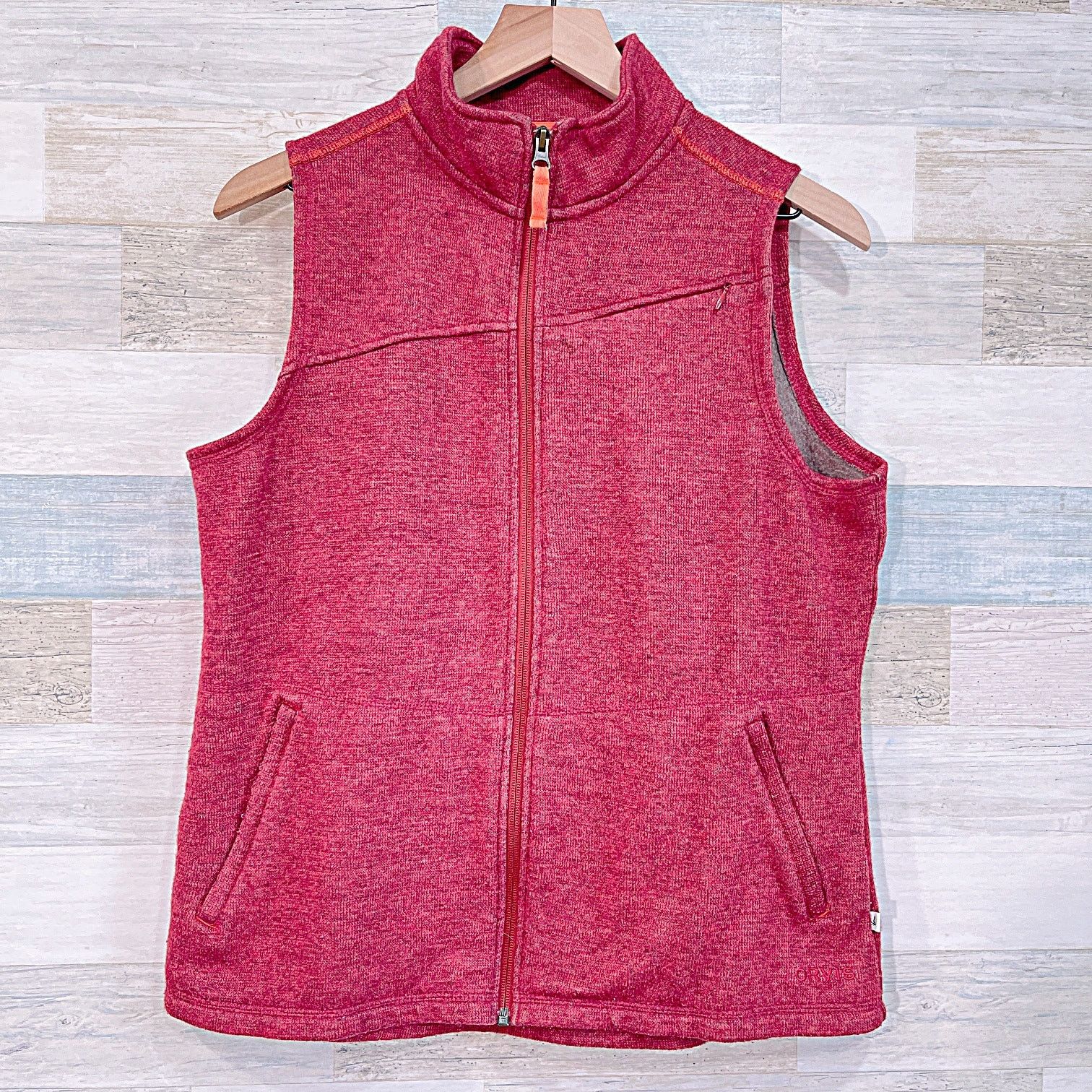 Orvis Orvis Full Zip Knit Vest Jacket Red Wool Blend Mens Medium Size US M / EU 48-50 / 2 - 1 Thumbnail