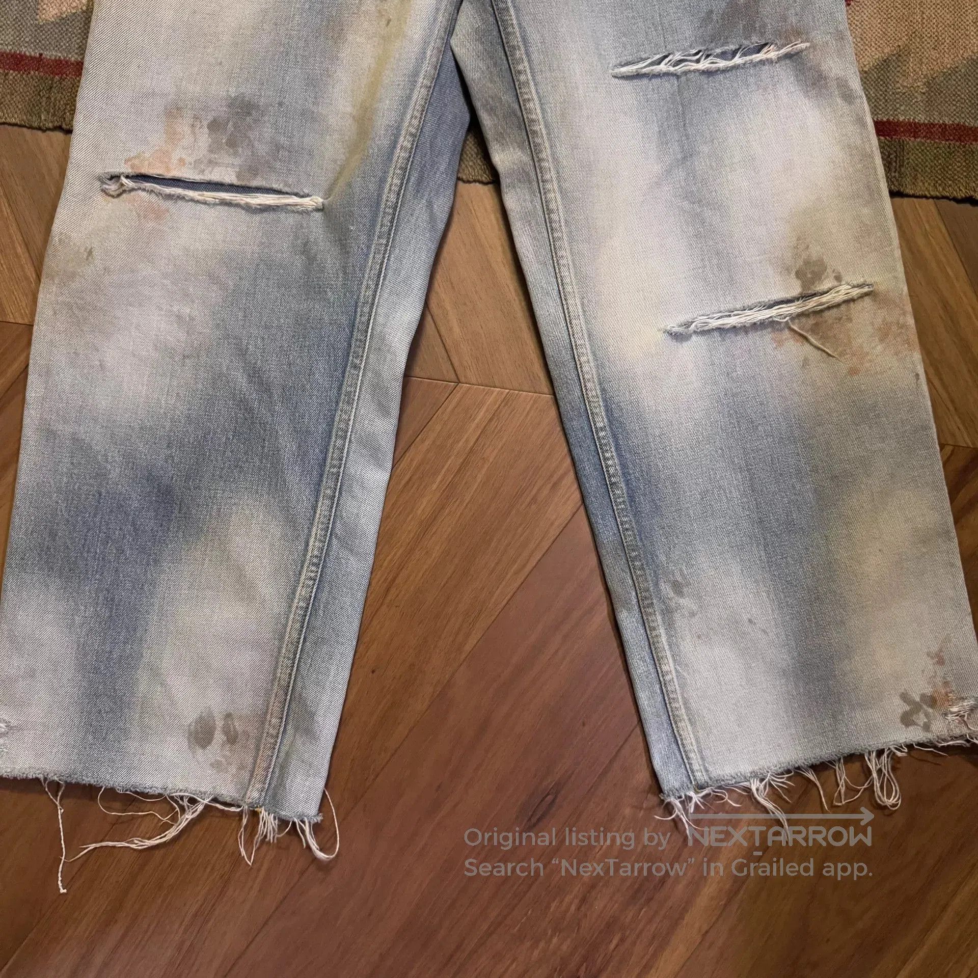 Vintage Distressed Selvedge Denim Pants. Size US 32 / EU 48 - 5 Thumbnail