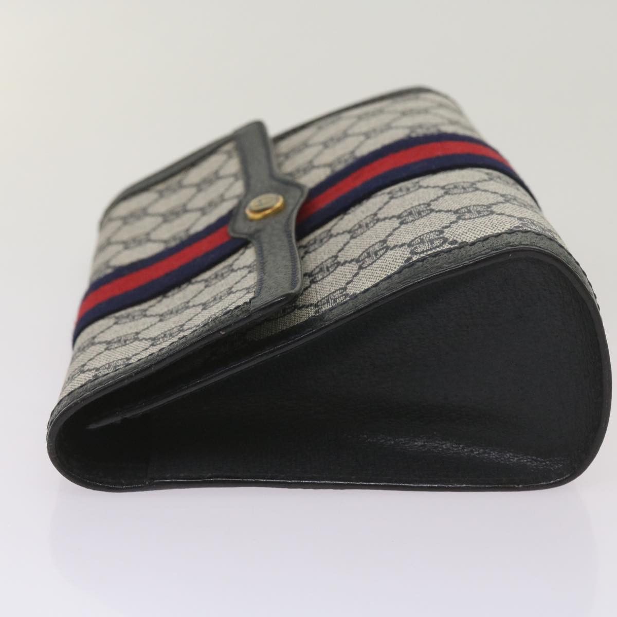 Gucci GUCCI GG Supreme Sherry Line Clutch Bag Pvc Red Navy 89 01 Size ONE SIZE - 5 Thumbnail
