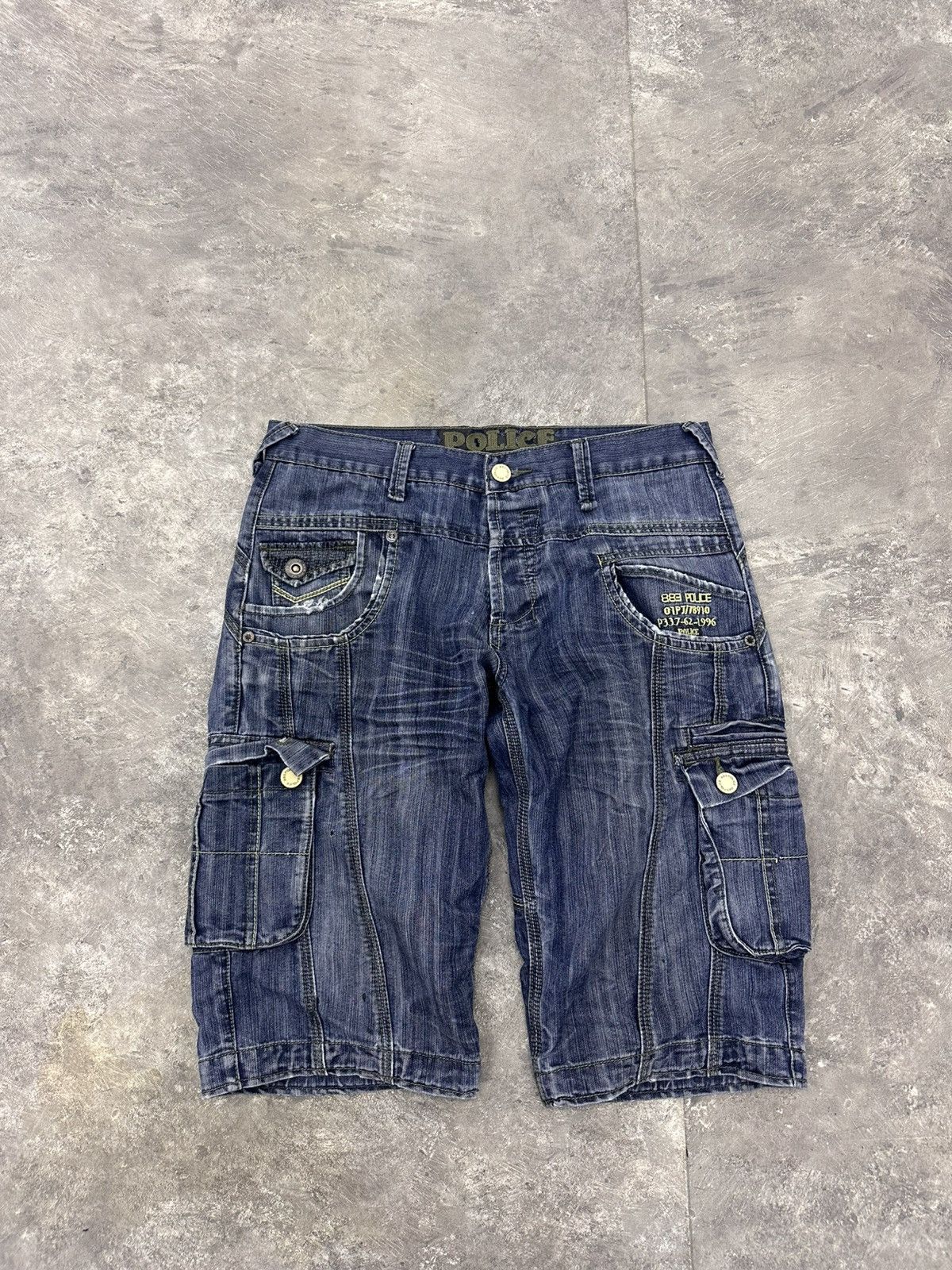 Vintage 883 Police Vintage Denim Baggy Shorts Size US 32 / EU 48 - 4 Thumbnail