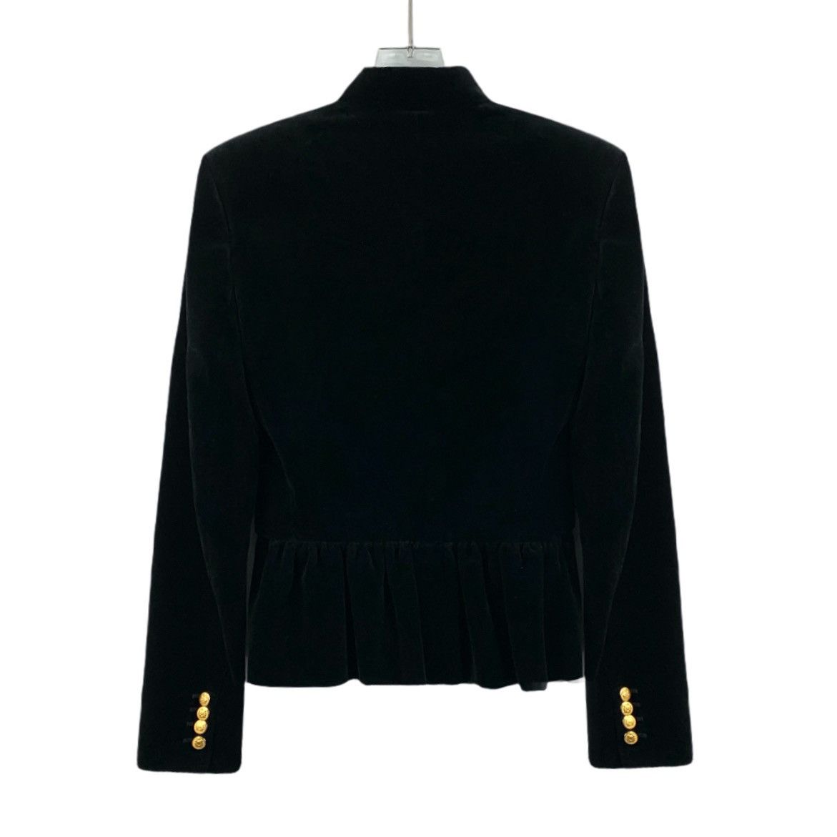 Celine Celine Black Cotton Lace Single Breasted Velvet Jacket Size XS / US 0-2 / IT 36-38 - 2 Thumbnail