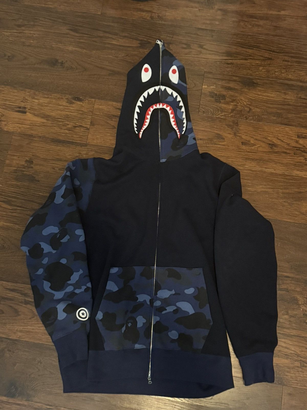 Bape Color Camo Shark Full Zip Hoodie Size US XL / EU 56 / 4 - 1 Thumbnail