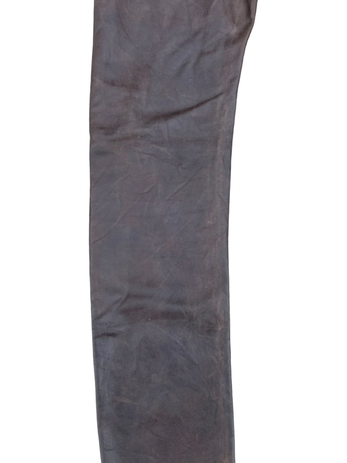 Genuine Leather Vintage Union Made Lee Riders Patina Cowhide Leather Jeans Size US 30 / EU 46 - 16 Thumbnail