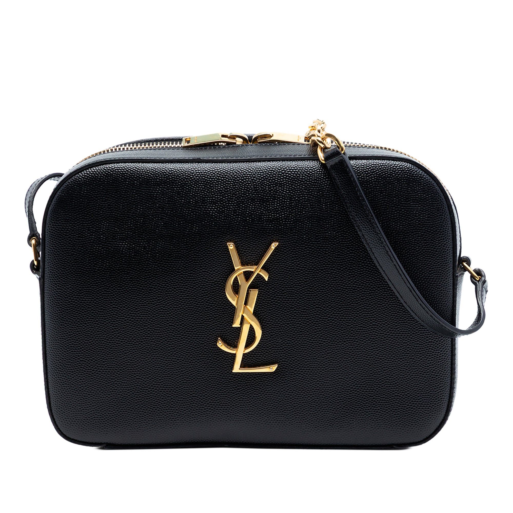 Saint Laurent Paris Medium Grain De Poudre Classic Monogram Camera Bag Size ONE SIZE - 1 Thumbnail