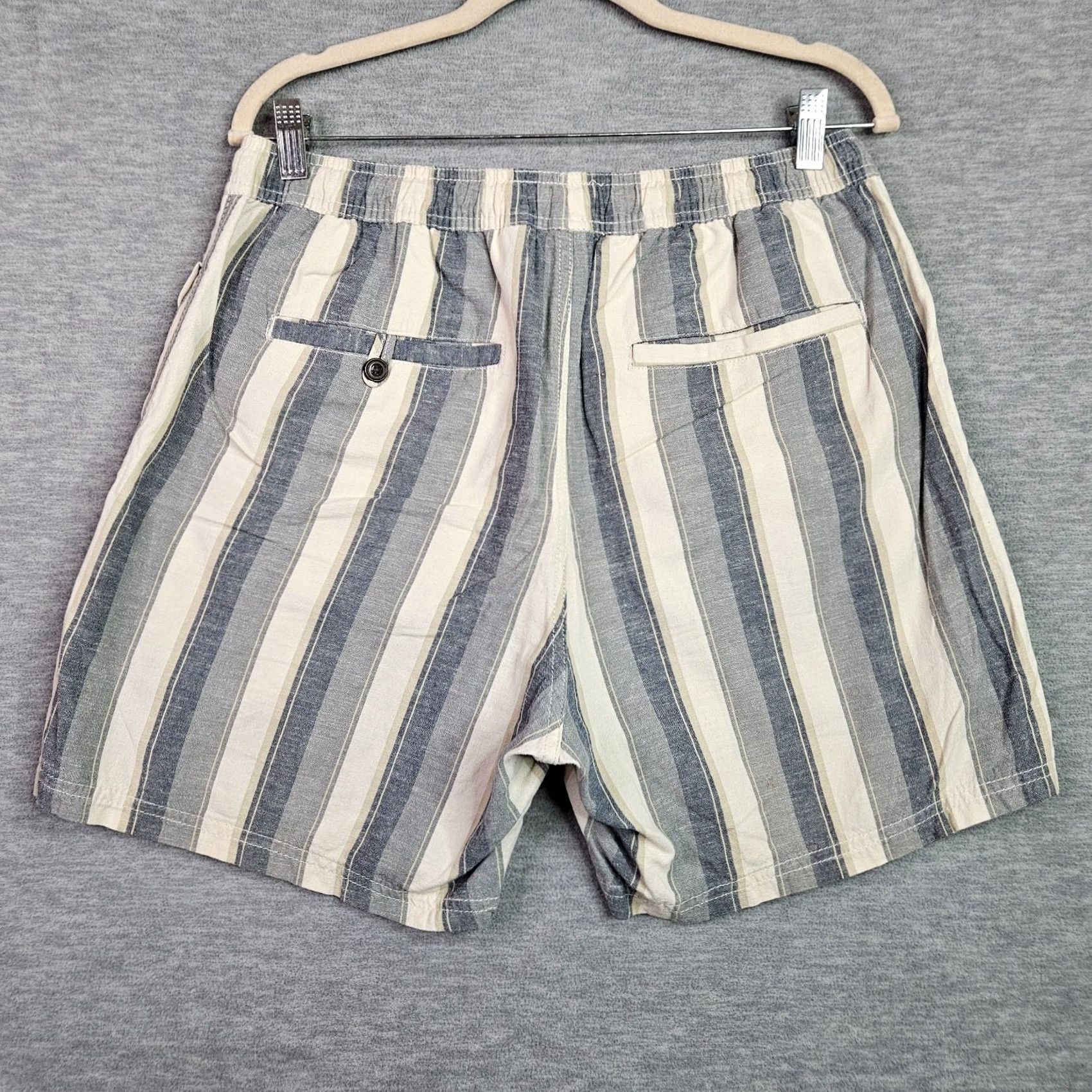 Katin Katin Men Striped Beach Shorts Drawstring Casual Size L Size US 33 - 2 Thumbnail