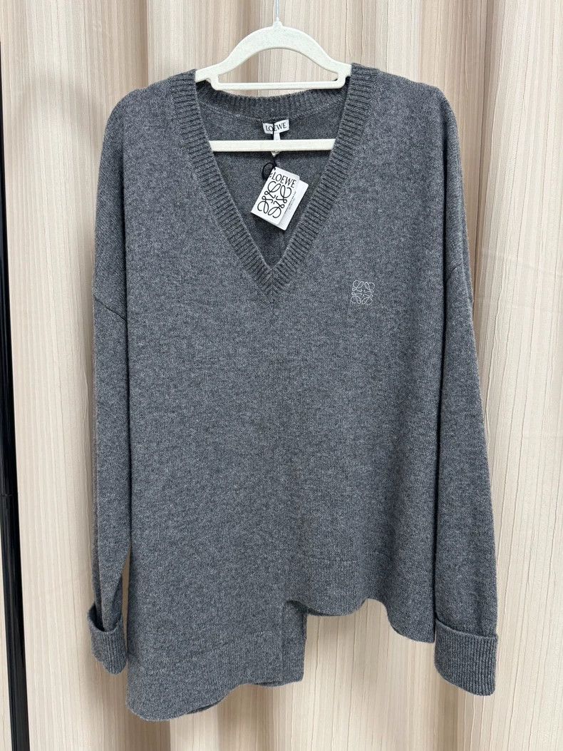 LOEWE Green striped woolen fur