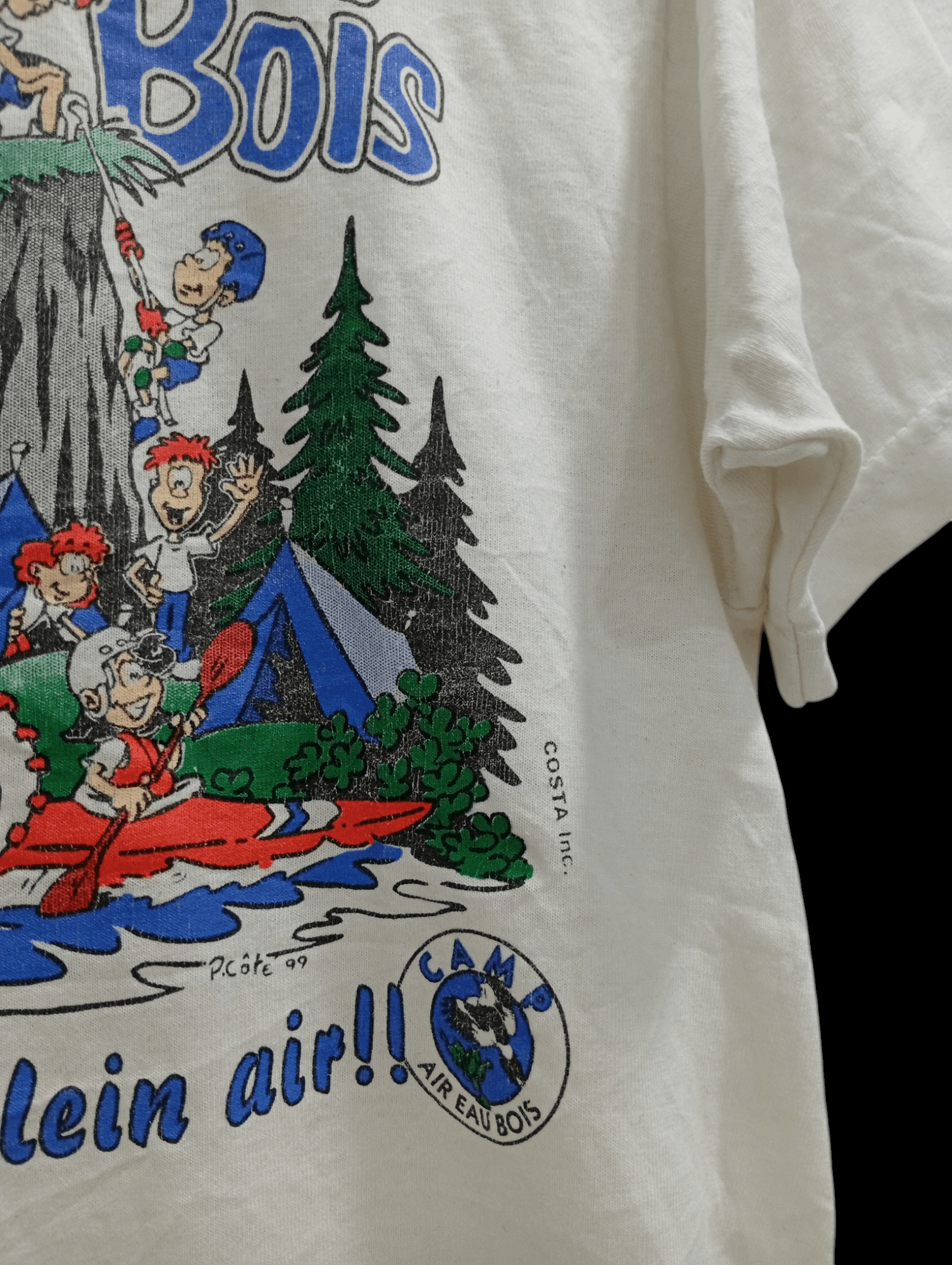 Fruit Of The Loom × Vintage 🔥🔥Vintage 90s Camp Air - Eau Bois T-Shirt Size US S / EU 44-46 / 1 - 14 Thumbnail