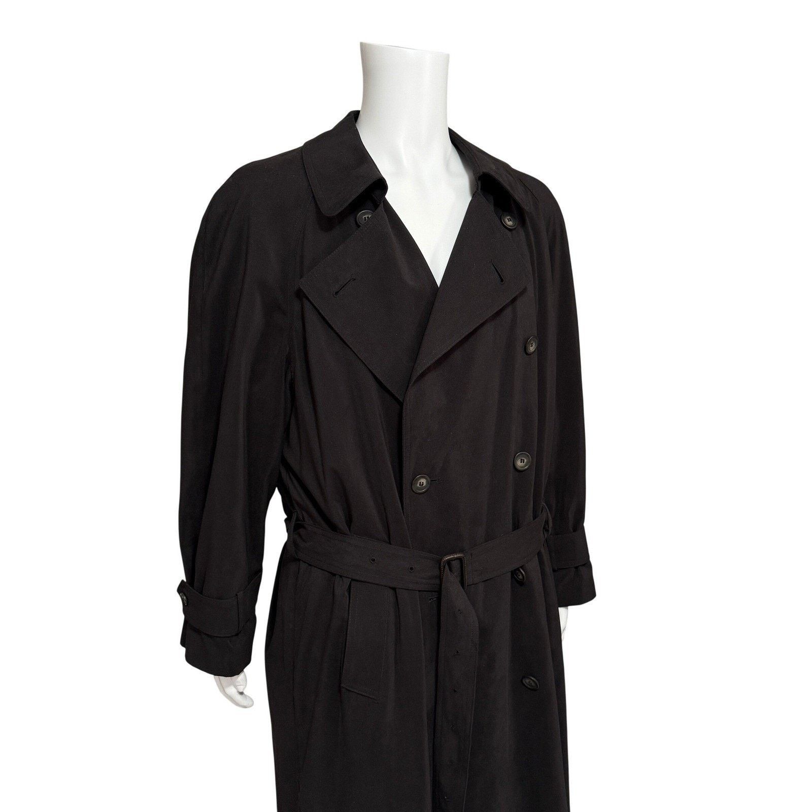 Ralph Lauren Ralph Lauren Men's Classic Black Trench Coat Wool Blend Size US L / EU 52-54 / 3 - 3 Thumbnail