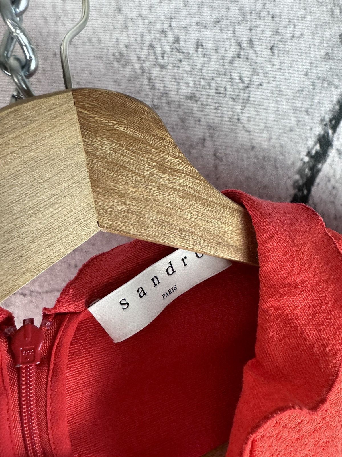 Designer × Sandro Sandro Red Designer Dress Size M / US 6-8 / IT 42-44 - 3 Thumbnail