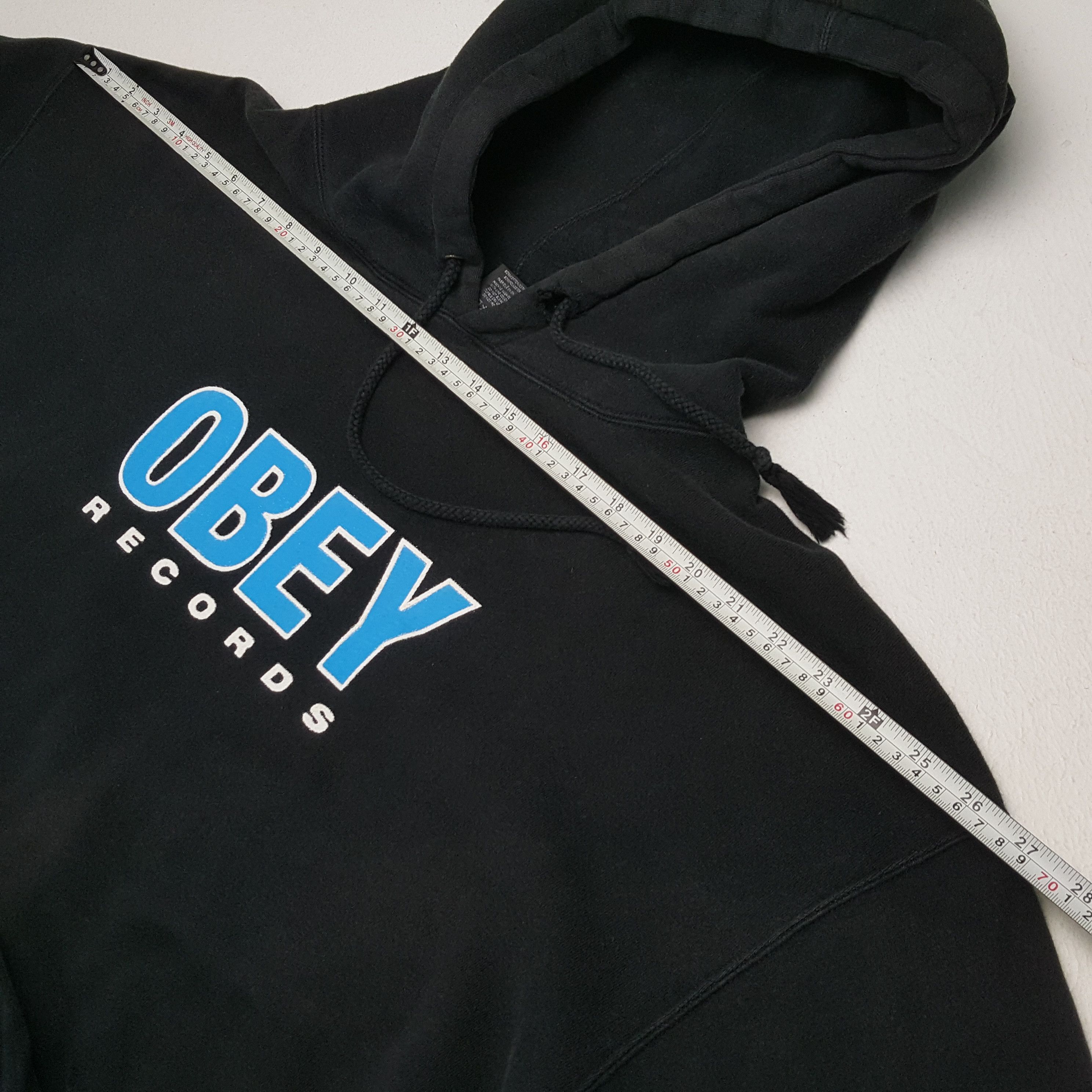 Obey × Vintage Vintage OBEY RECORD American Skateboard Style Hoodies Size US XXL / EU 58 / 5 - 5 Thumbnail