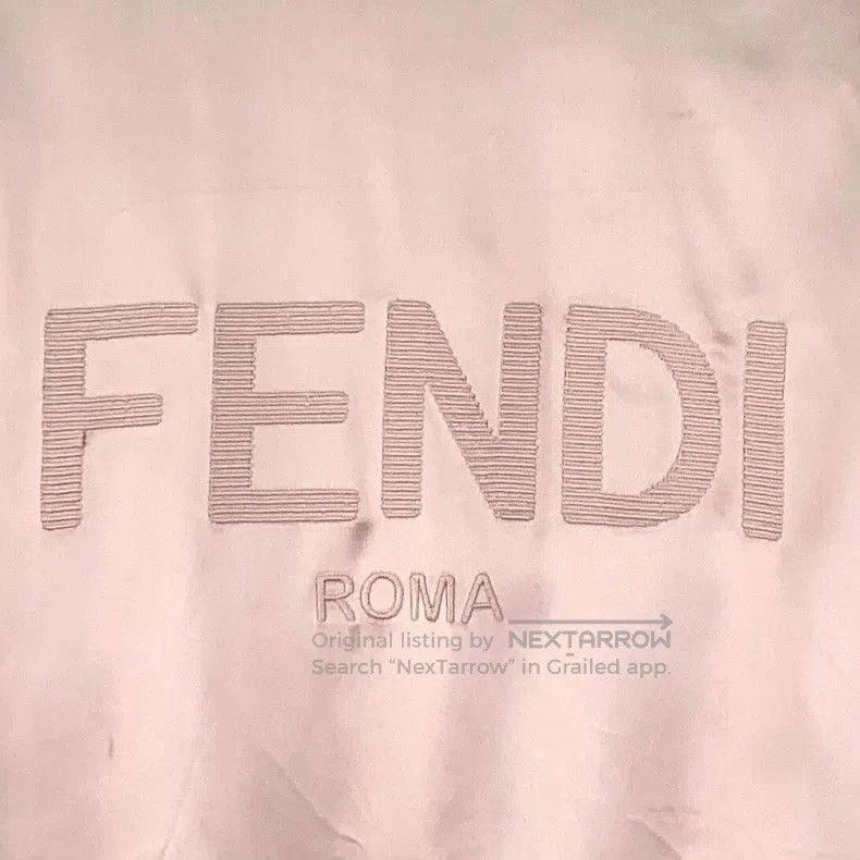 Fendi Fendi Pink Logo Embroidered Zip Jacket. Size M / US 6-8 / IT 42-44 - 5 Thumbnail