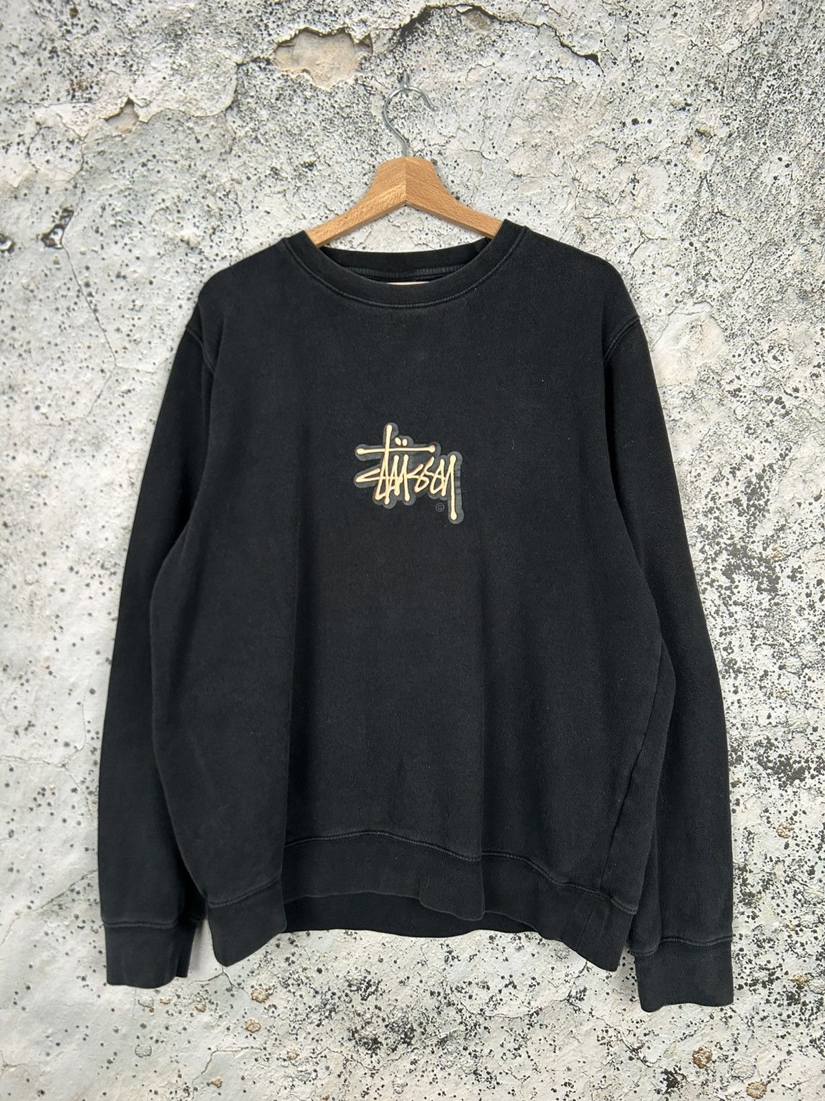 Stussy × Vintage Vintage 90s Stussy Paint Splatter Hoodie | Grailed