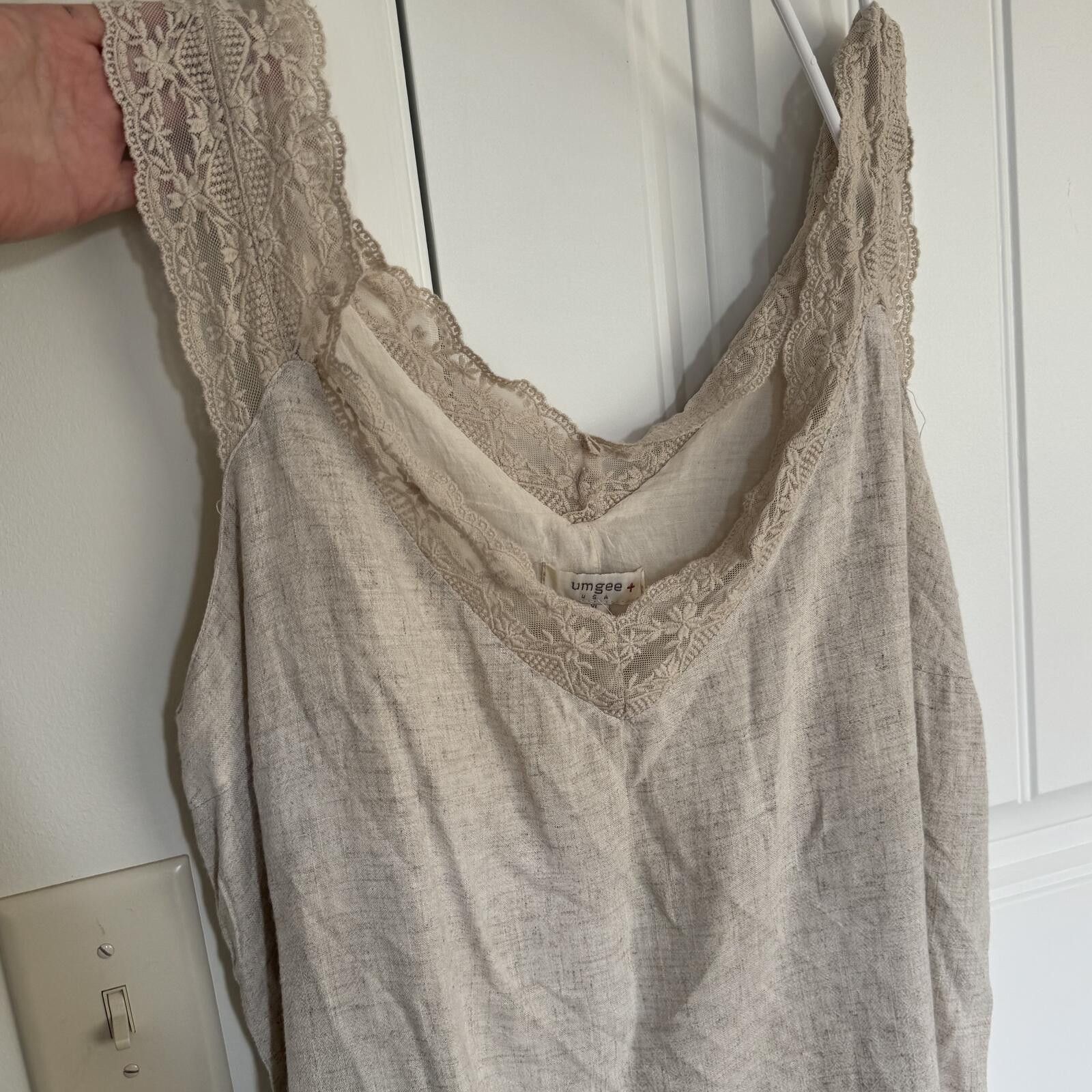 Other Umgee boho XL Linen Lace Trip Top Size XL / US 12-14 / IT 48-50 - 3 Thumbnail
