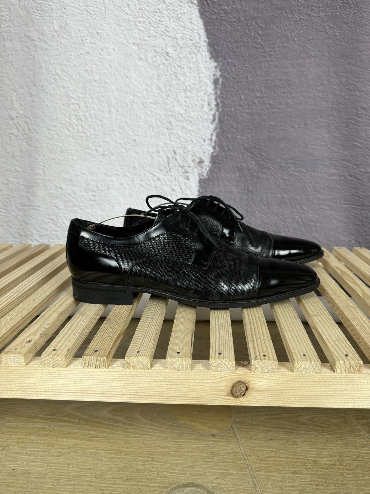 Dolce Gabbana Lace-Up Derby Shoes In Leather in Black, Men's (Size 10)