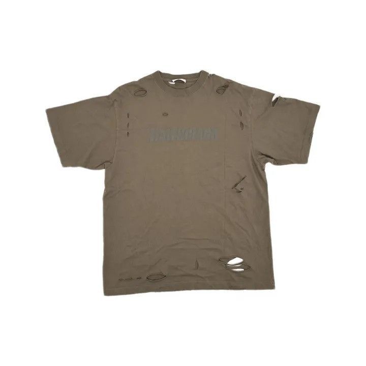 Balenciaga Balenciaga Gray Logo Print T-Shirt for Women 0079-2507 Size XS / US 0-2 / IT 36-38 - 2 Thumbnail