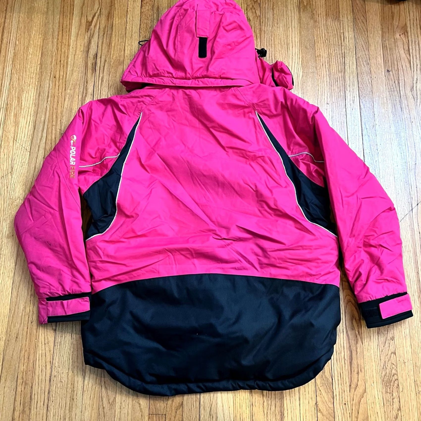 Vintage Polar Fire Coat Large Hooded Thick Winter Jacket Pink Ski Womens Size L / US 10 / IT 46 - 4 Thumbnail