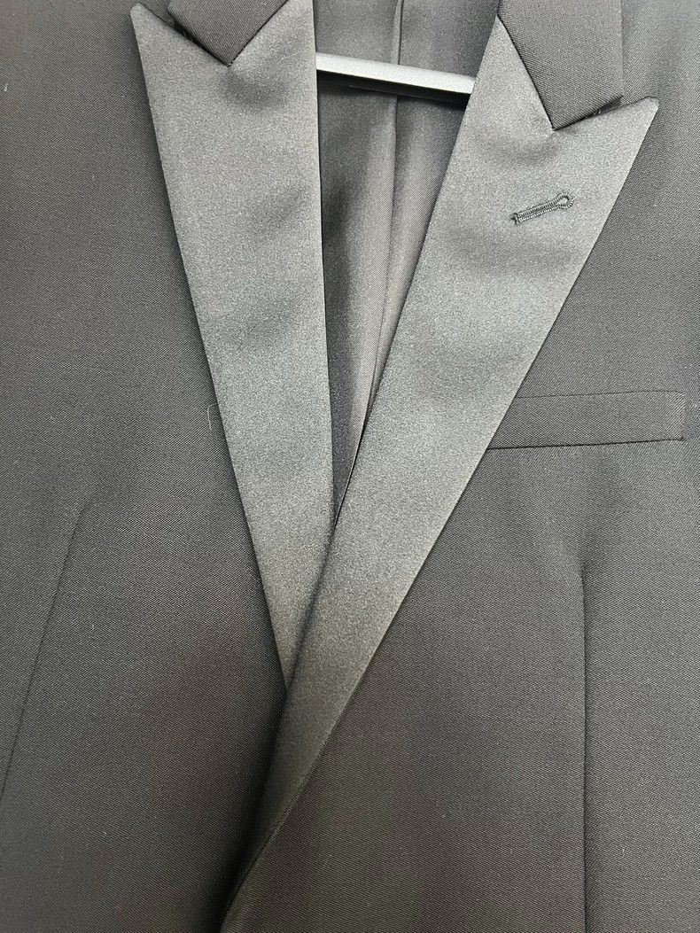 Saint Laurent Paris Saint Laurent Paris Fall/Winter 20 Satin Sword Collar Blac Size 48R - 4 Thumbnail