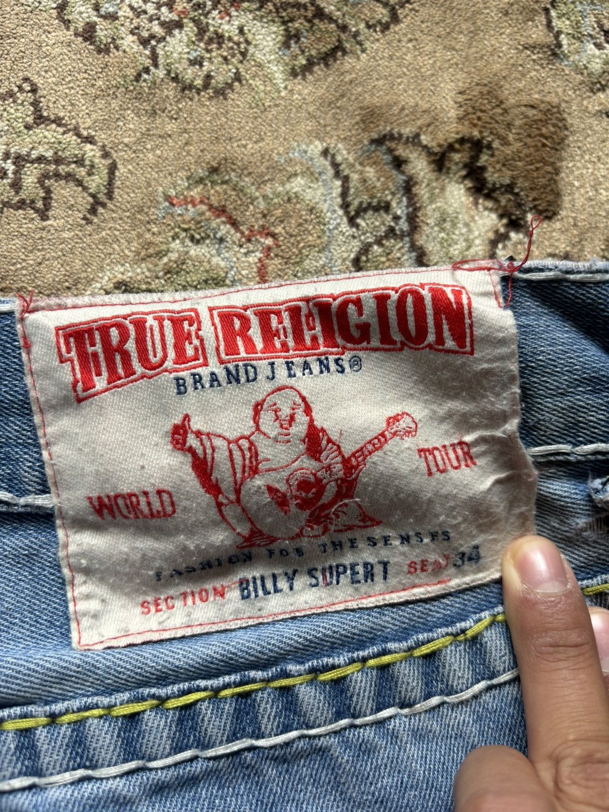 True Religion × Vintage True Religion Billy Supert Denim Jeans Size US 34 / EU 50 - 4 Thumbnail