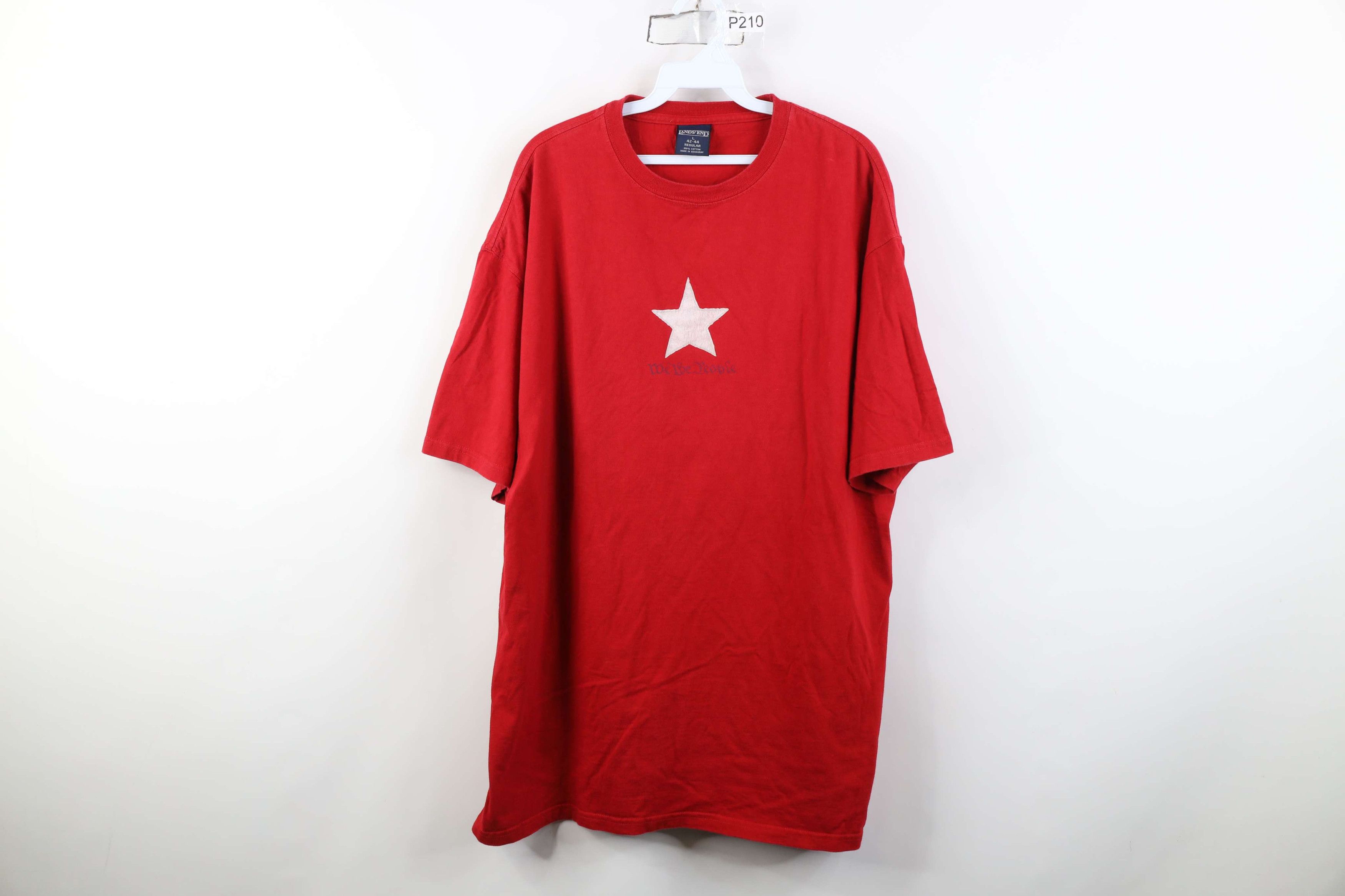 Lands' End Vintage 90s Lands End The People US Constitution T-Shirt Red Size US L / EU 52-54 / 3 - 1 Thumbnail