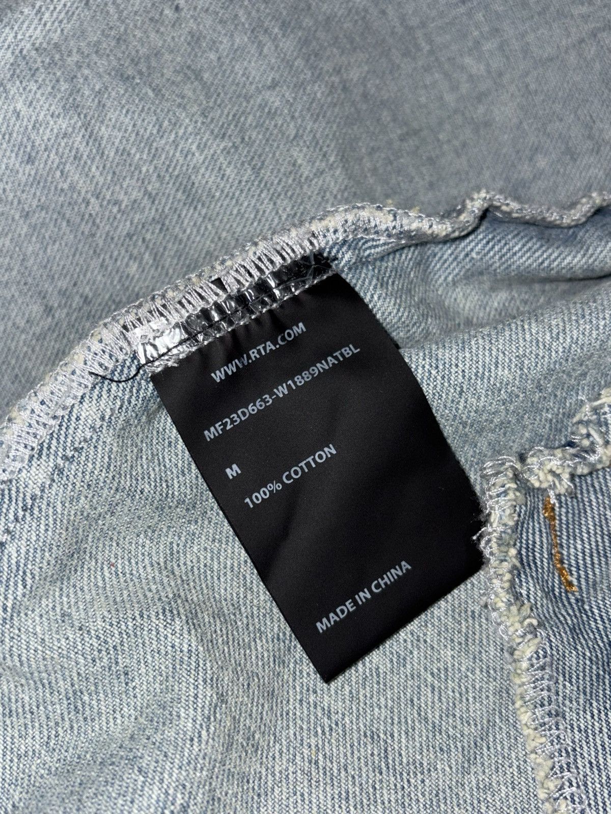 Rta RTA NEW Denim Zip up Jean Jacket Embroidery logo skull cross Size US M / EU 48-50 / 2 - 9 Thumbnail