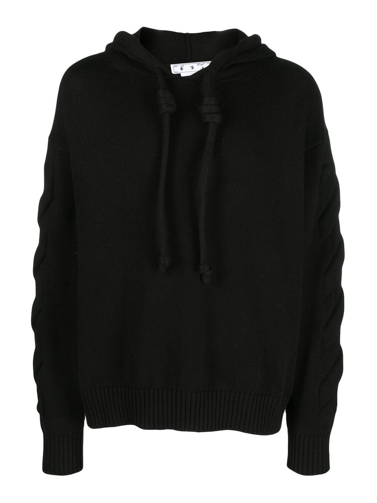 Off-White o1gr1nt1124 3D Diag Knit Hoodie in Black Size US M / EU 48-50 / 2 - 1 Thumbnail