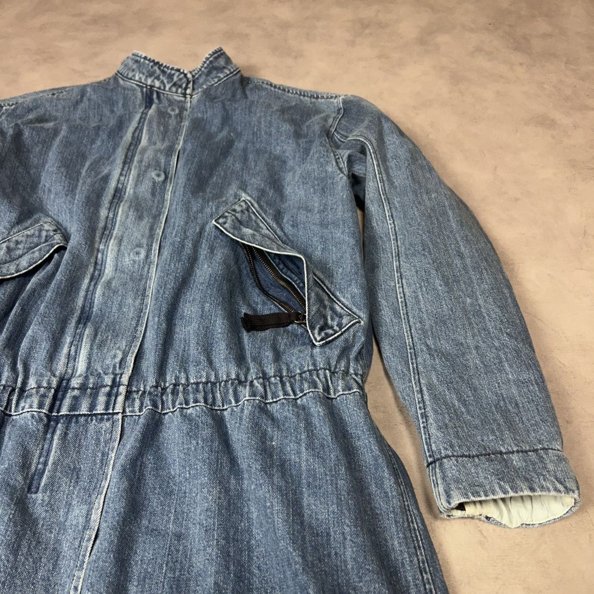 Helmut Lang Helmut Lang Women's Fur Lined Denim Parka USA Size:S Size S / US 4 / IT 40 - 4 Thumbnail