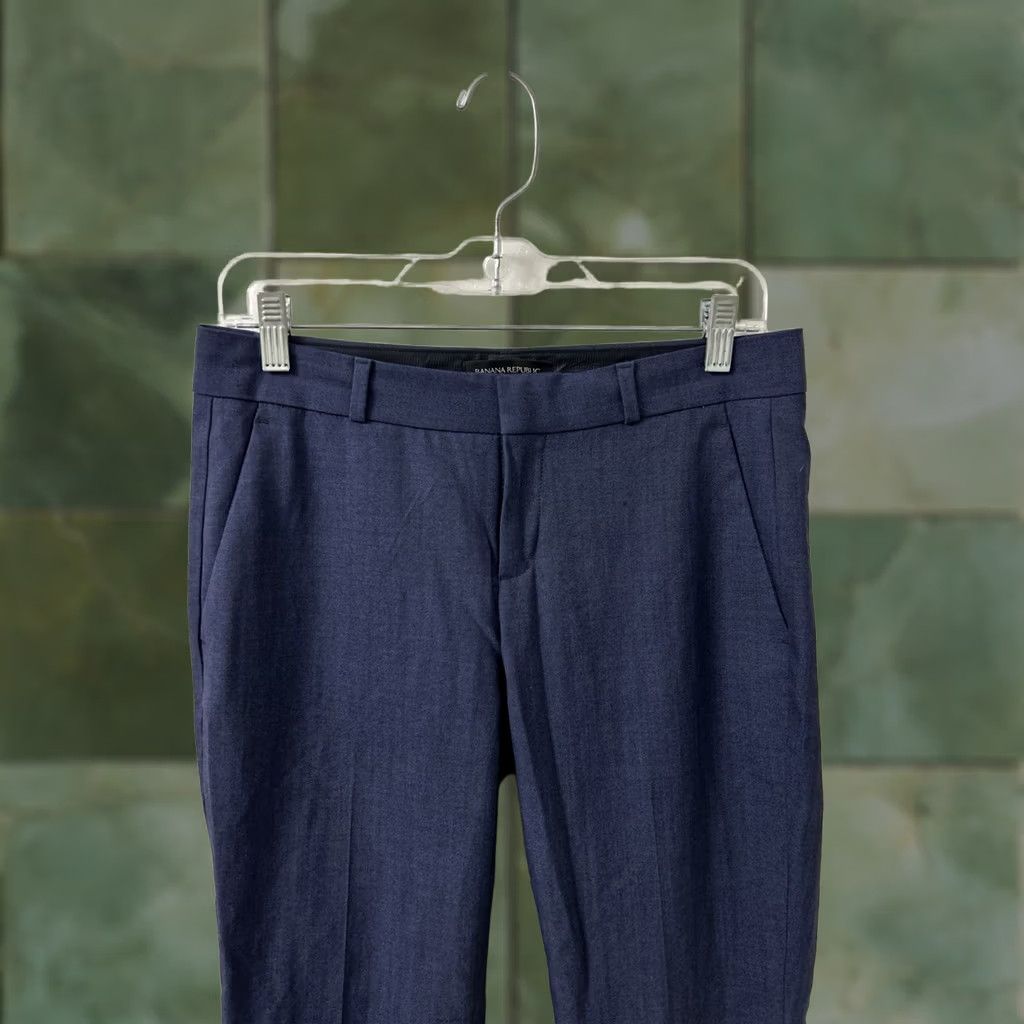 Banana Republic Banana Republic Avery Dress Pants Womens Size 2 Navy Blue 95% Wool Stretch Straight Front Pockets Dry Clean Only Modern Classic Office Workwear Formal Size 26" / US 2 / IT 38 - 1 Thumbnail