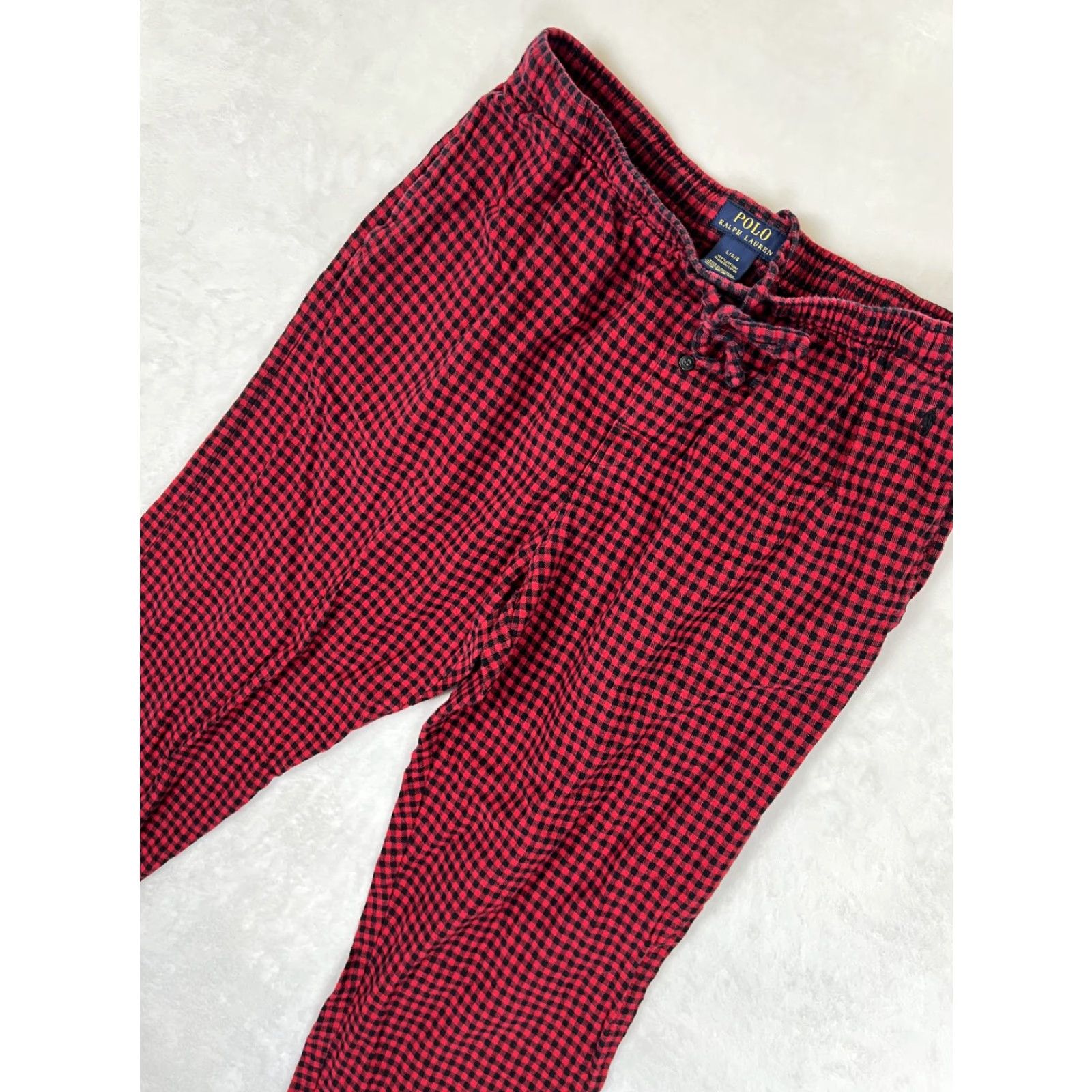 Polo Ralph Lauren Polo Ralph Lauren Sleep Pants Mens Large Red Plaid Flannel Lounge Pajamas Size US L / EU 52-54 / 3 - 4 Thumbnail