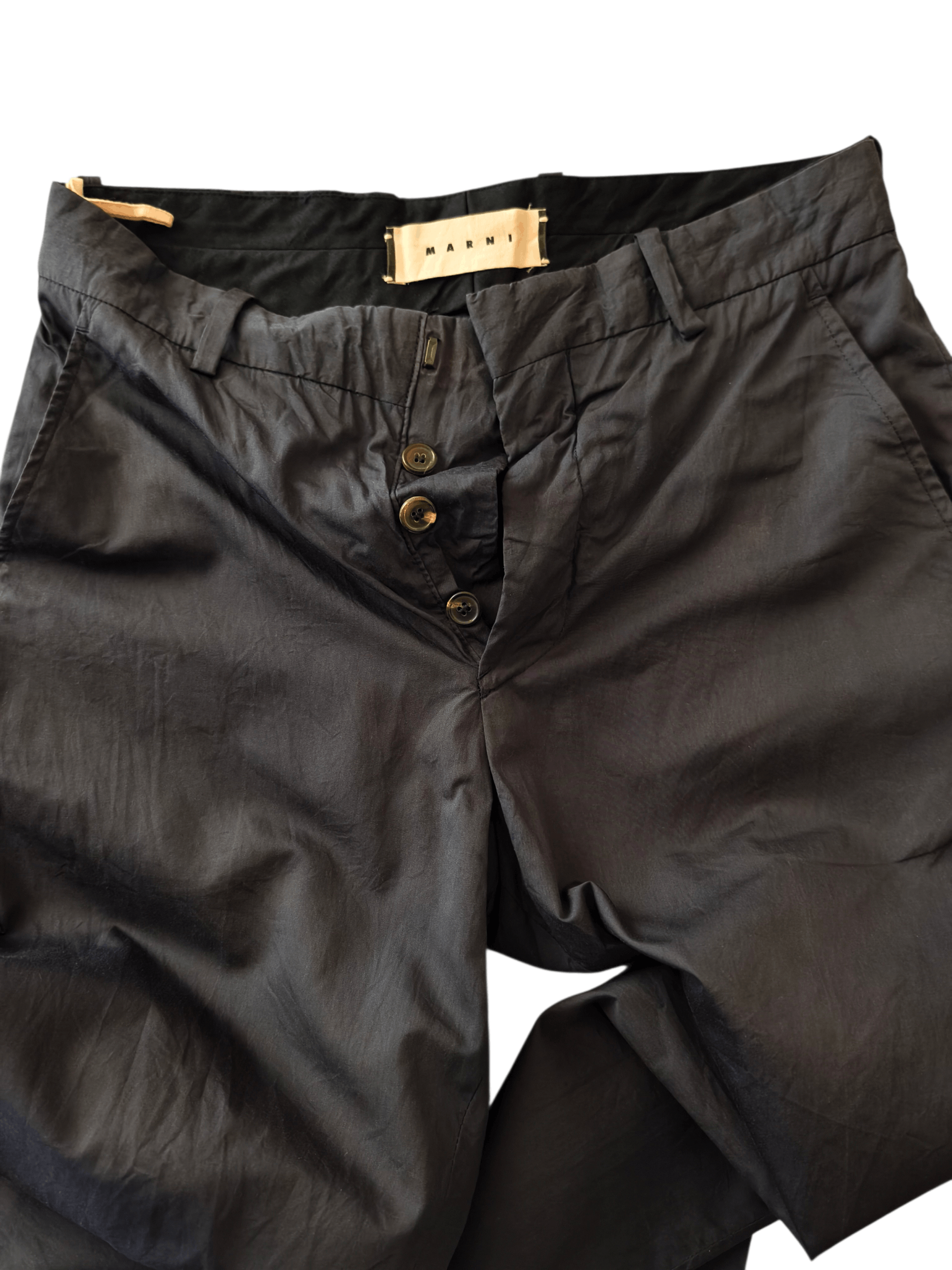 Marni Marni Wide-Leg Cotton-Poplin Trousers Size 32" / US 10 / IT 46 - 1 Thumbnail