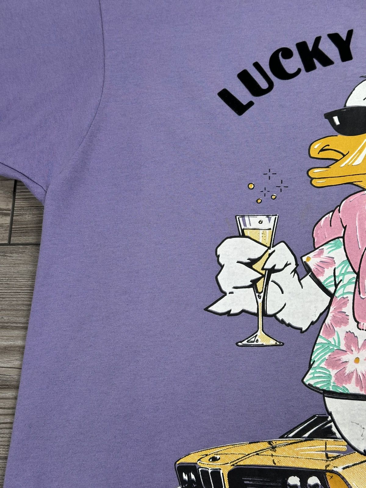Vintage Vintage 80’s “Lucky Fran! 25 Years With Me! Duck T Shirt Size US XL / EU 56 / 4 - 3 Thumbnail