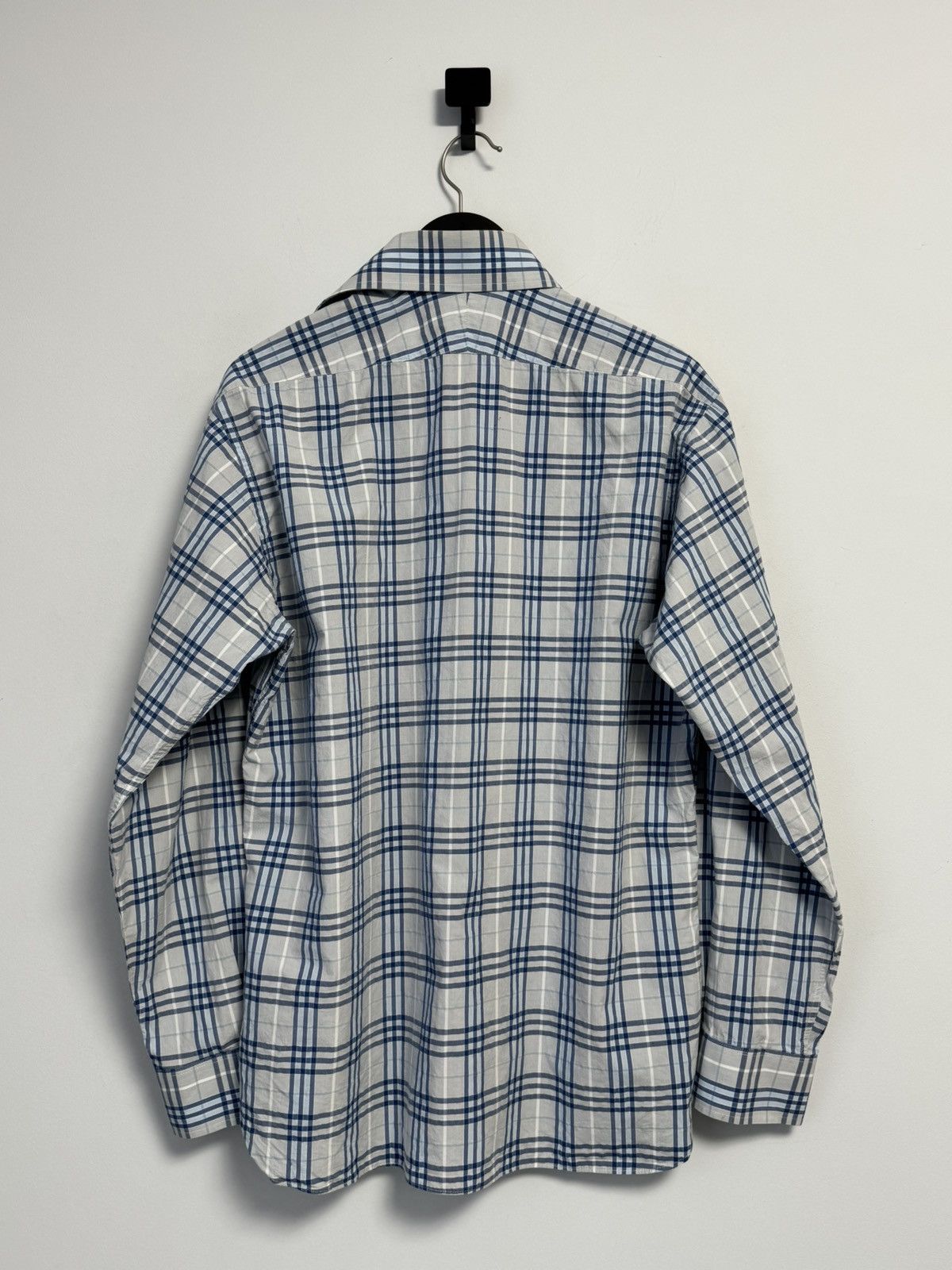 Burberry Vintage Burberry Nova Check Long Sleeve Blue Shirt Size US L / EU 52-54 / 3 - 13 Thumbnail