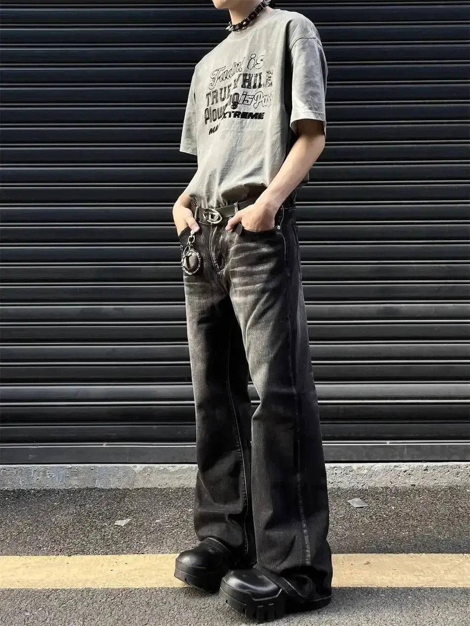 Japanese Brand Retro distressed black jeans Size US 32 / EU 48 - 3 Thumbnail