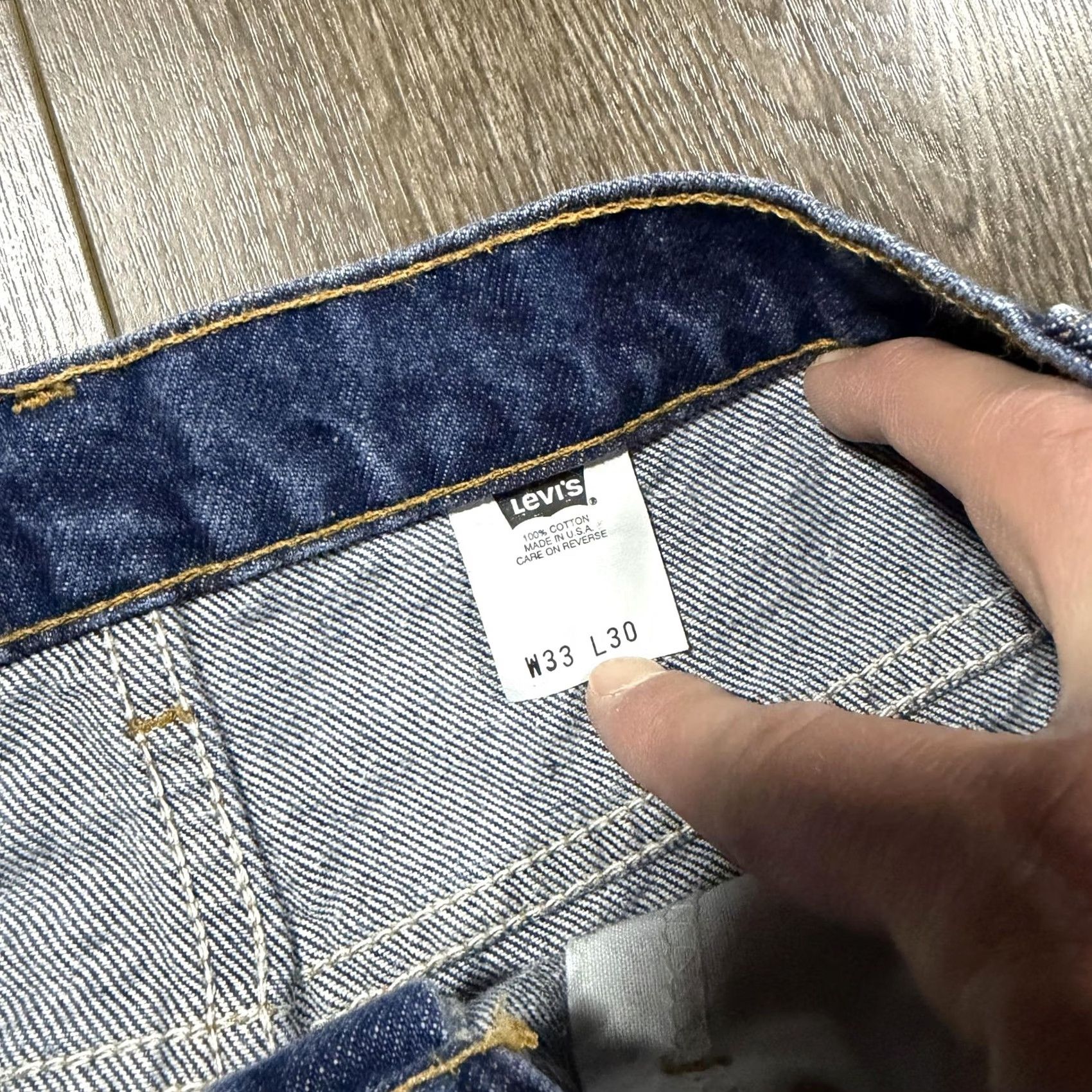 Levi's VINTAGE Levi's 517 Bootcut Jeans Mens 30x25 Blue Dark Wash Regular Fit Denim Classic Jeans Size 30" / US 8 / IT 44 - 4 Thumbnail