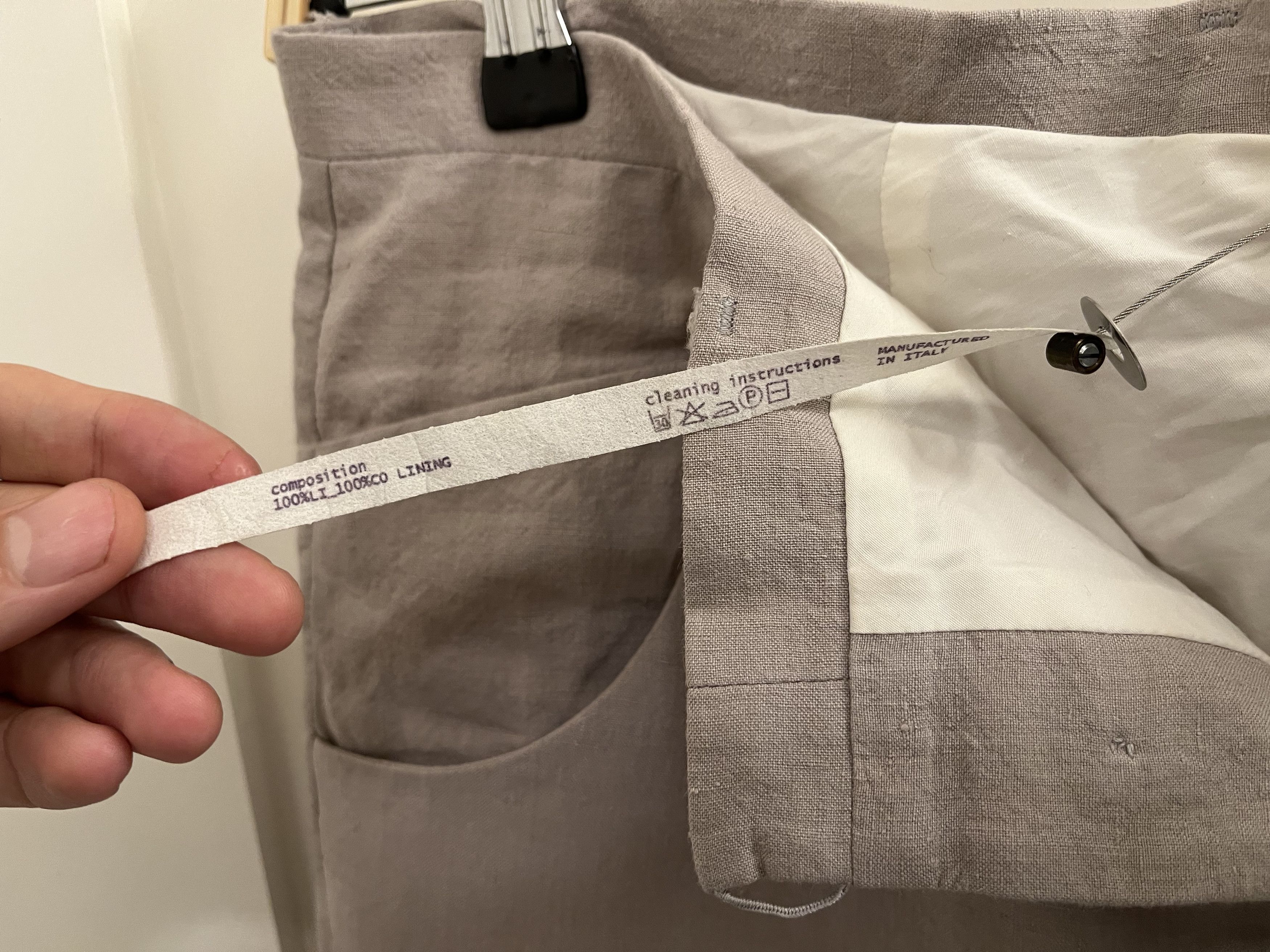 Label Under Construction Label Under Construction one cut pants gray linen $900 Size US 32 / EU 48 - 5 Thumbnail