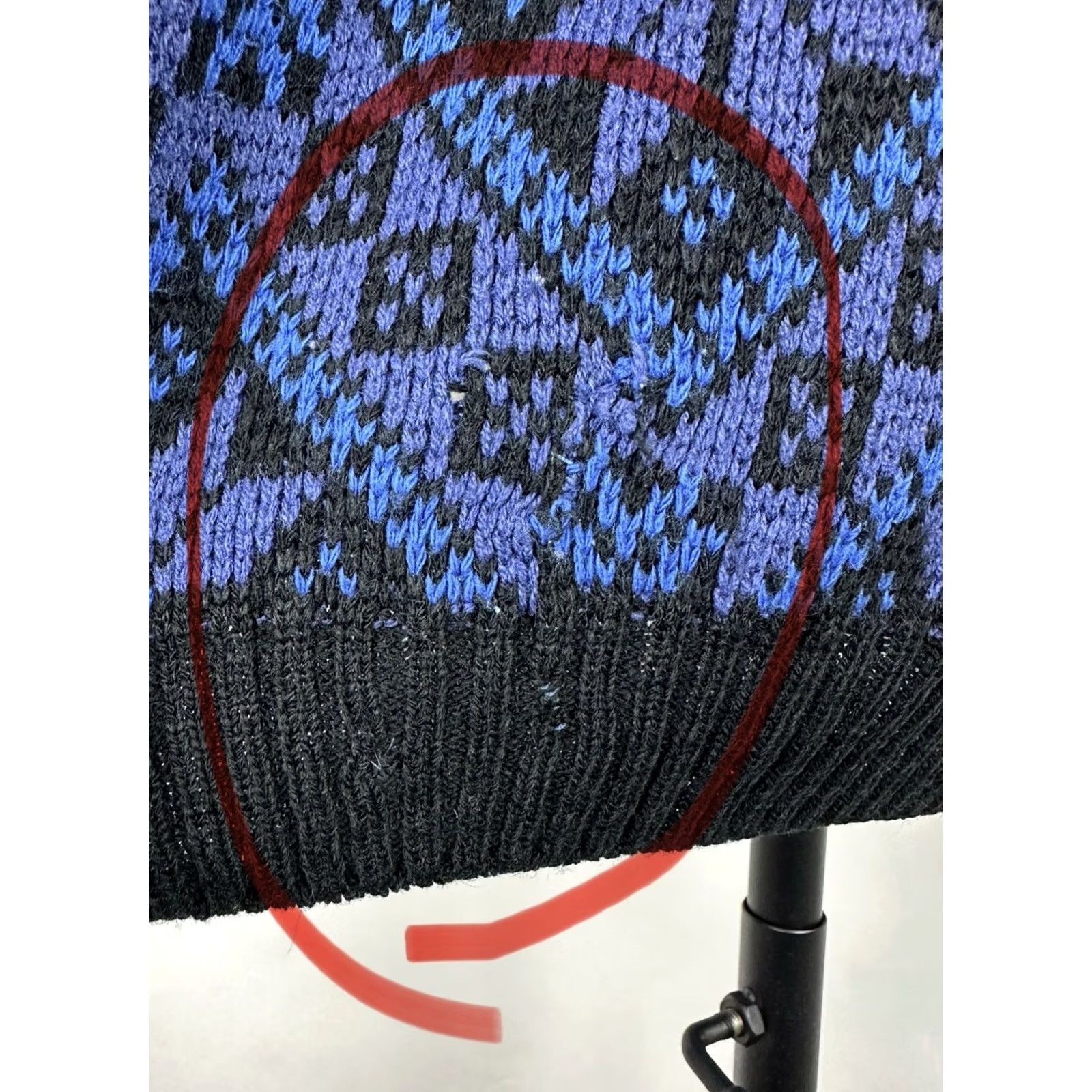 Vintage VINTAGE 80s Fairisle Ski Sweater L Blue Black Knit Retro Mens Size US L / EU 52-54 / 3 - 6 Thumbnail