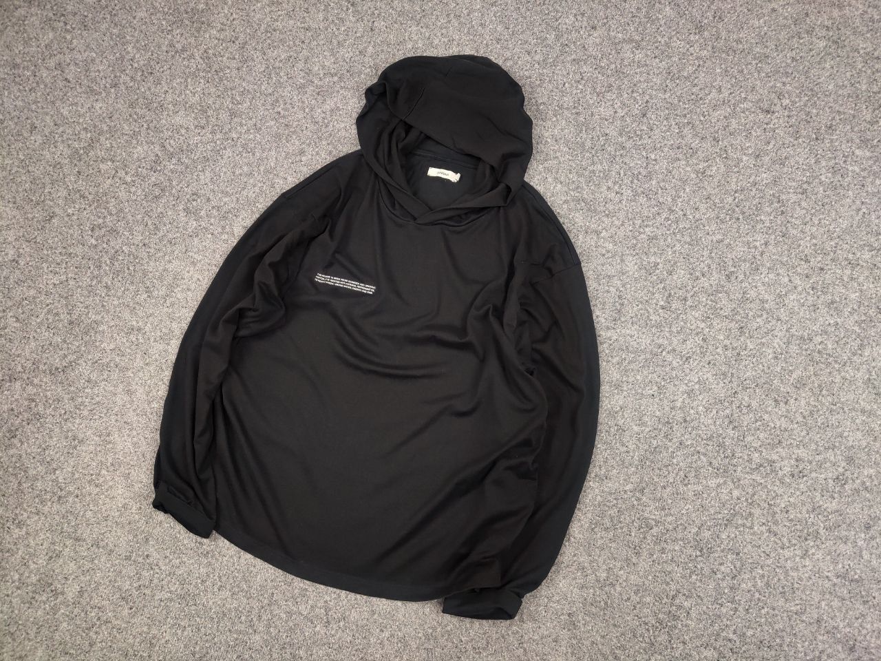 Pangaia Pangaia Design Black Organic Cotton Oversized Light Hoodie Size XL / US 12-14 / IT 48-50 - 3 Thumbnail
